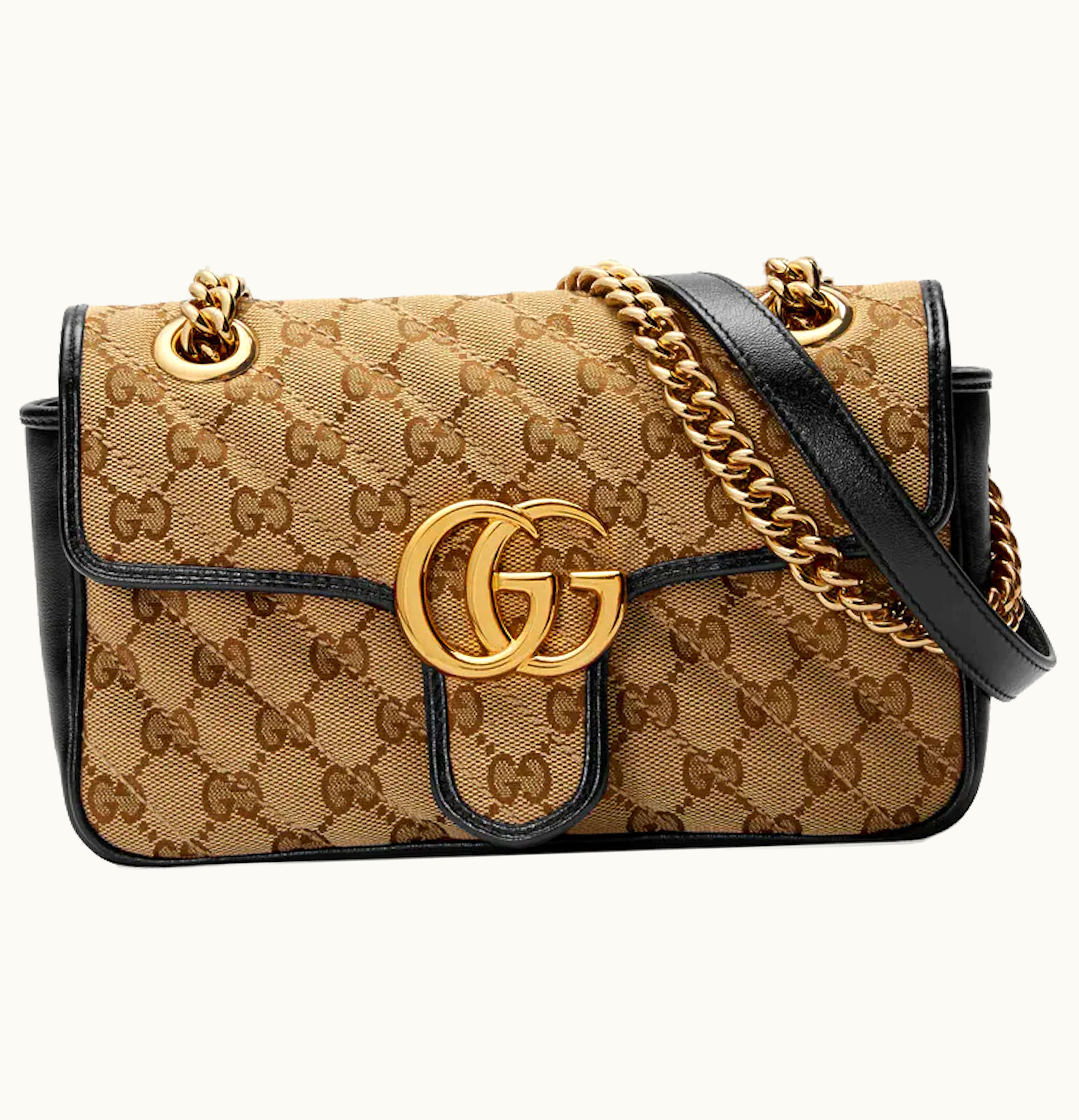 Gucci Gucci GG Marmont Mini Bag Beige Ebony
