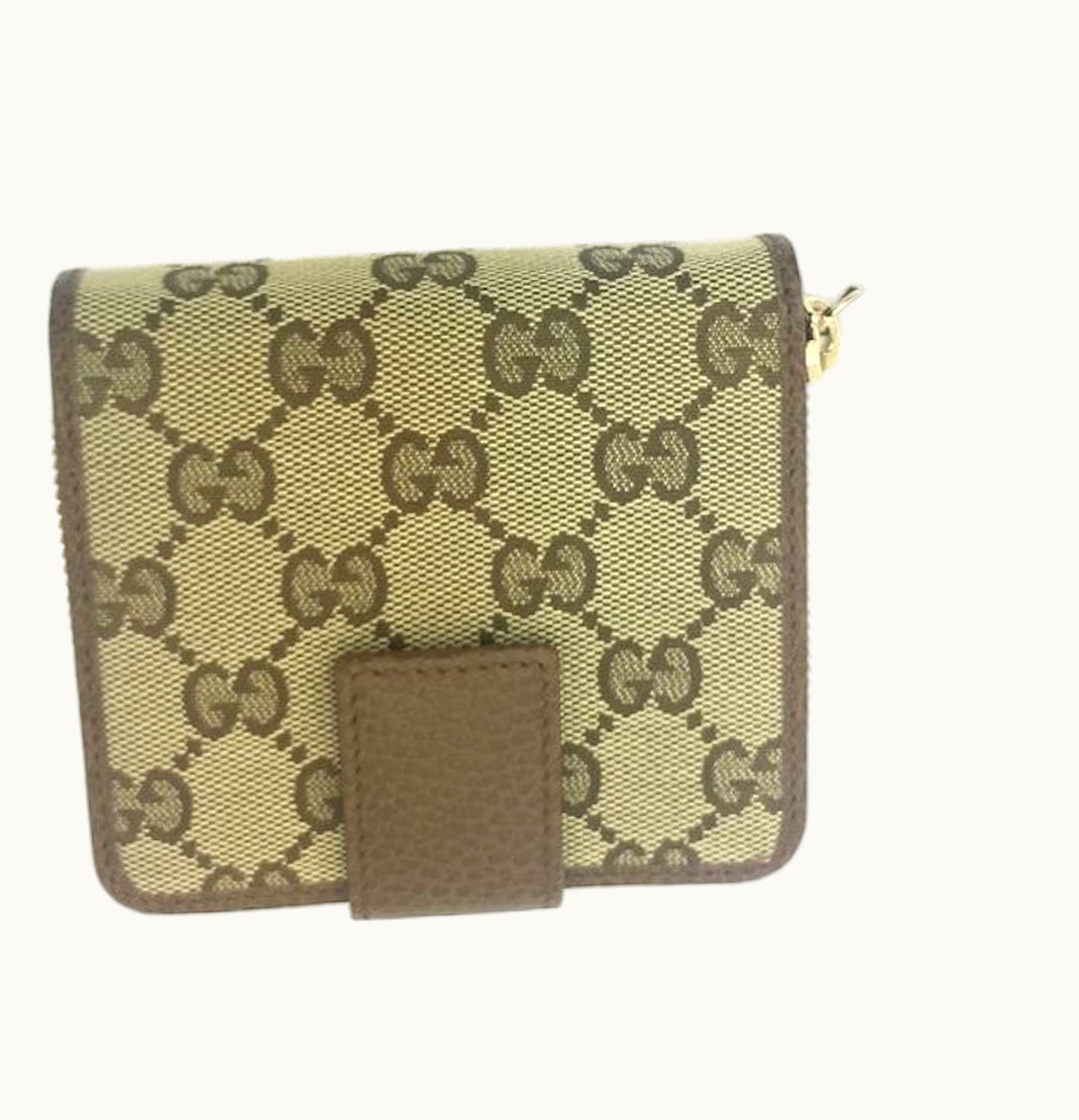 Gucci Gucci French Wallet GG Supreme Beige Brown