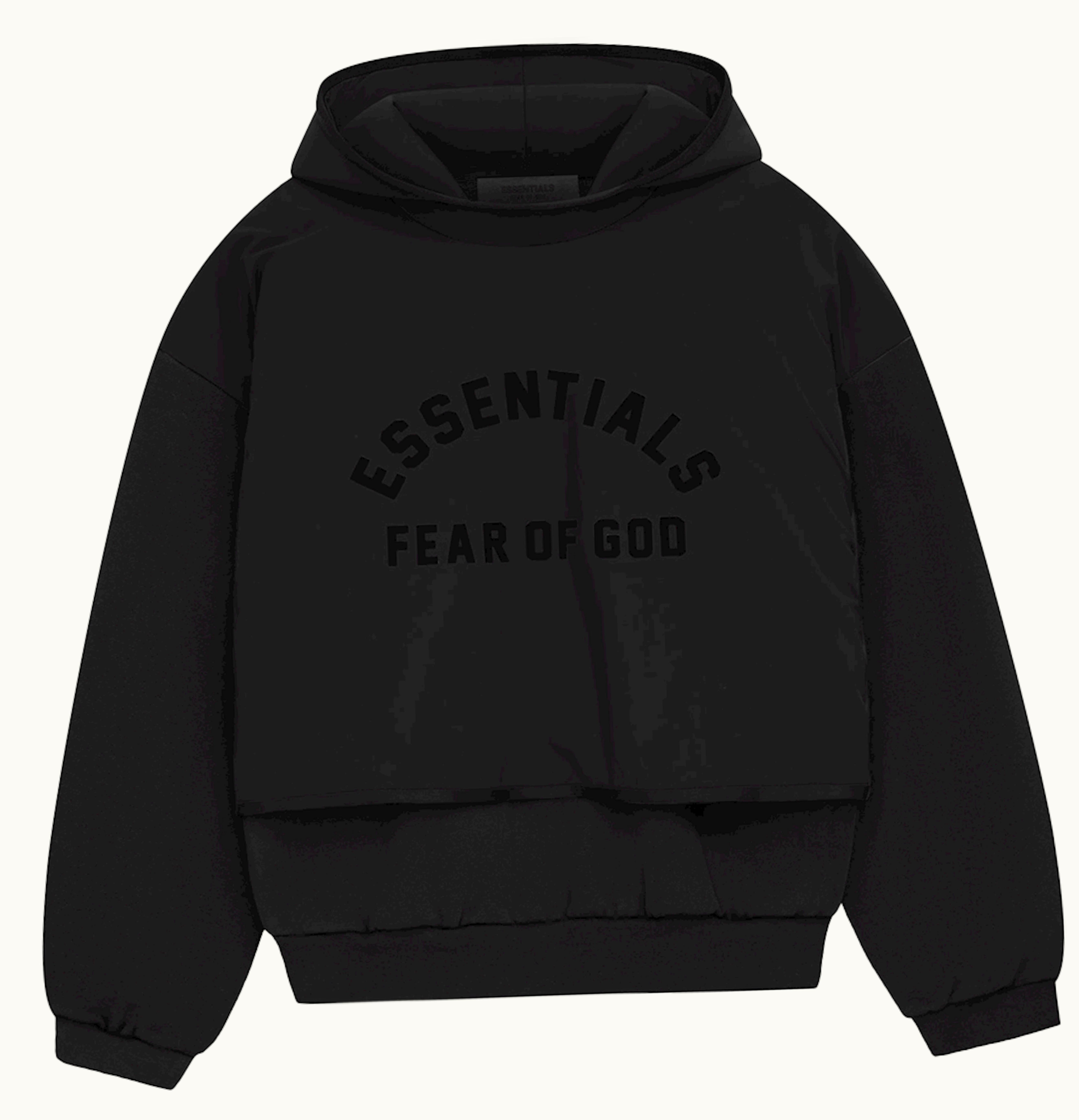 Fear of God Fear Of God Essentials Nylon Fleece Hooded Sweater Jet Black Jet Black