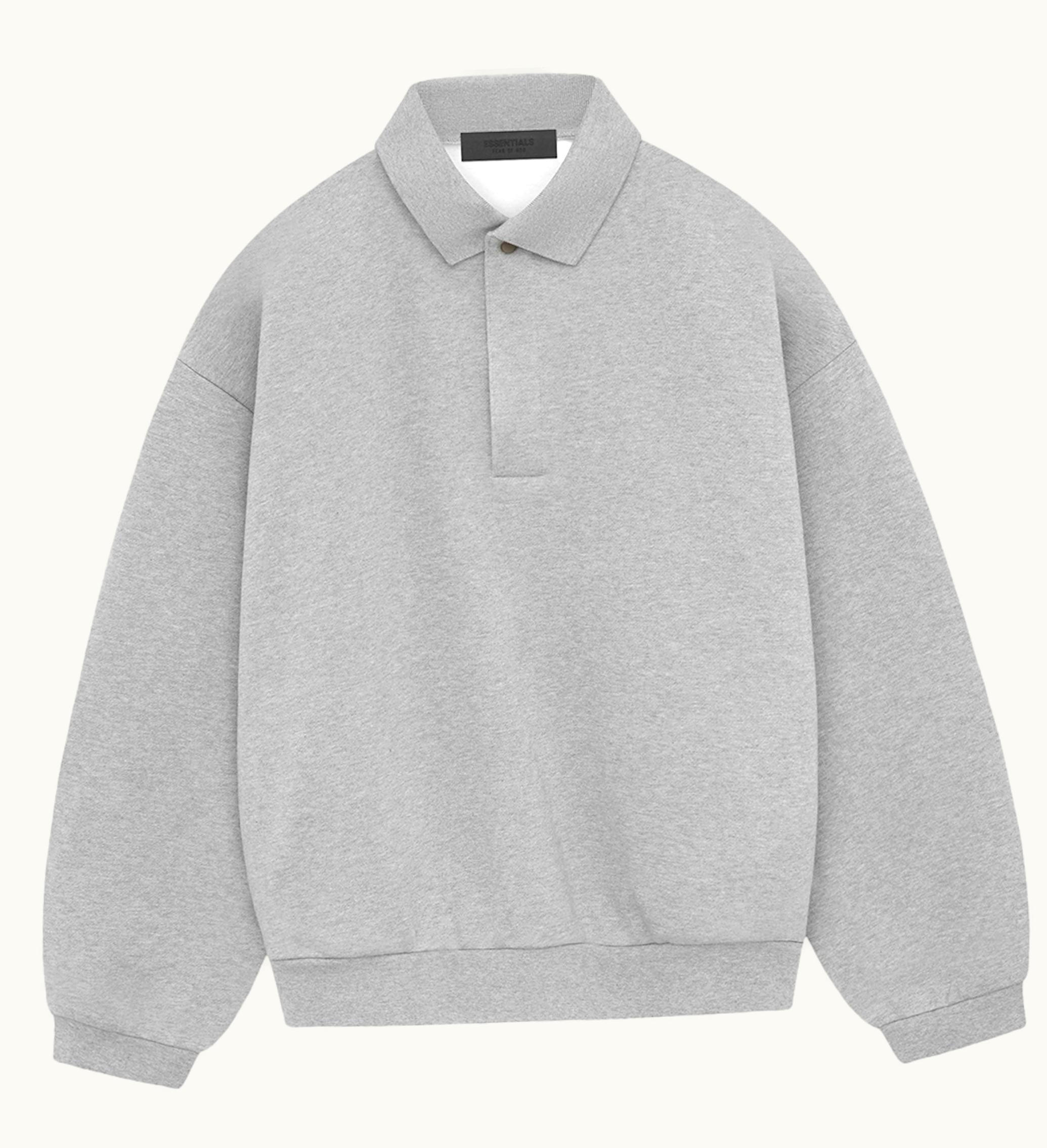 Fear of God Fear Of God Essentials Longsleeve Polo Light Heather Grey