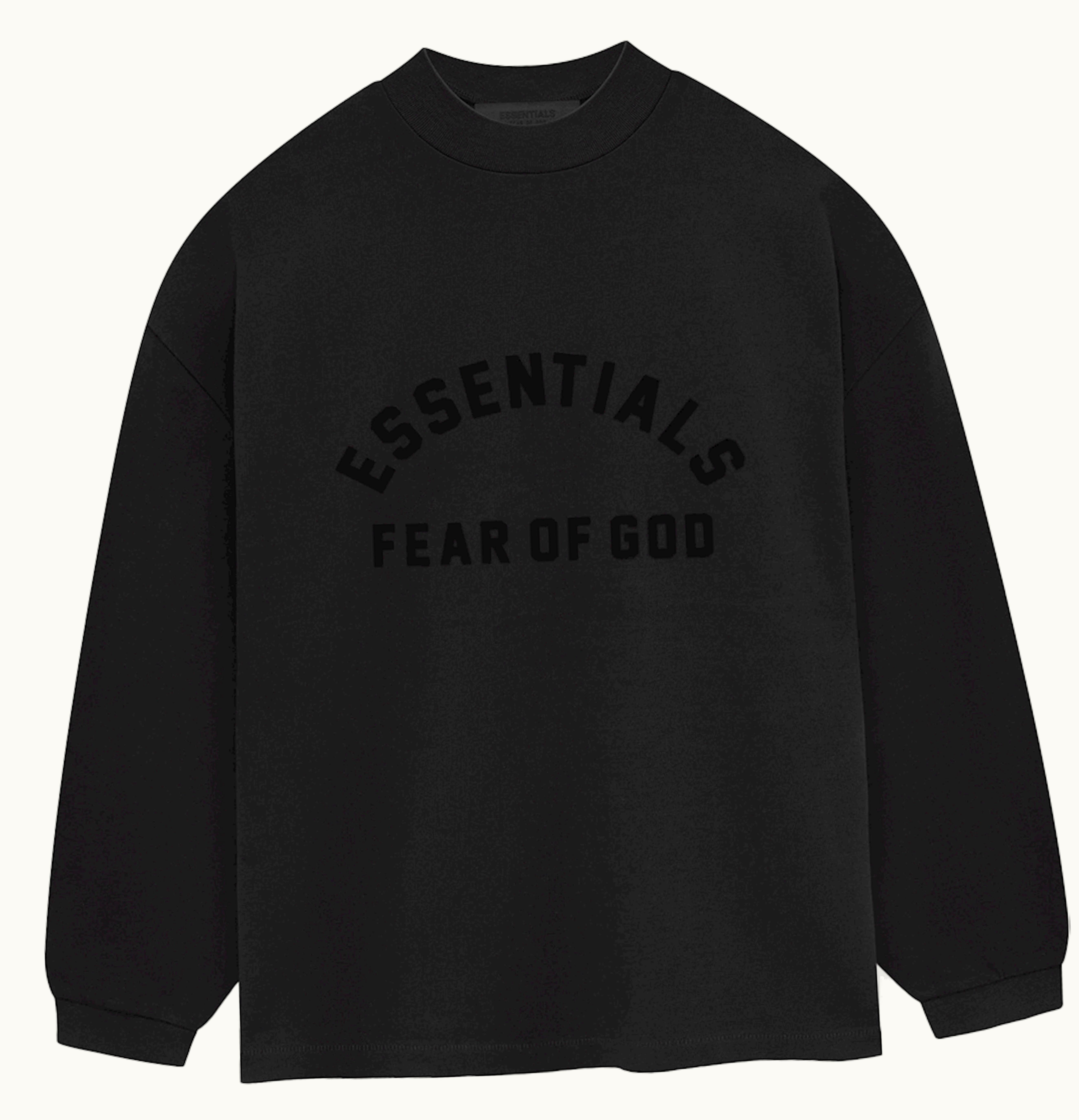 Fear of God Fear Of God Essentials Heavy Jersey Longsleeve Tee Jet Black
