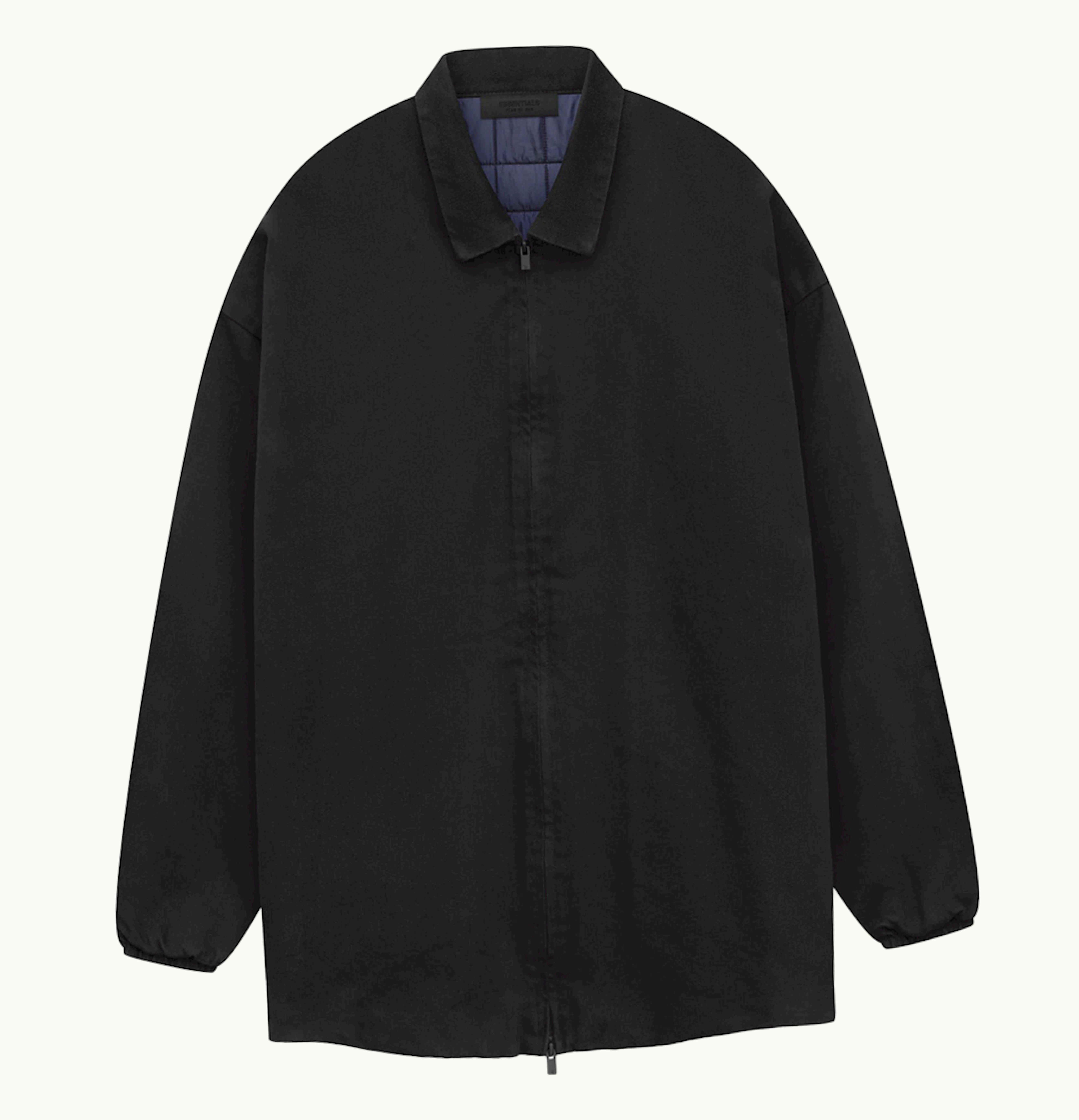 Fear of God Fear Of God Essentials Denim Filled Shirt Jacket Overdye Black Denim