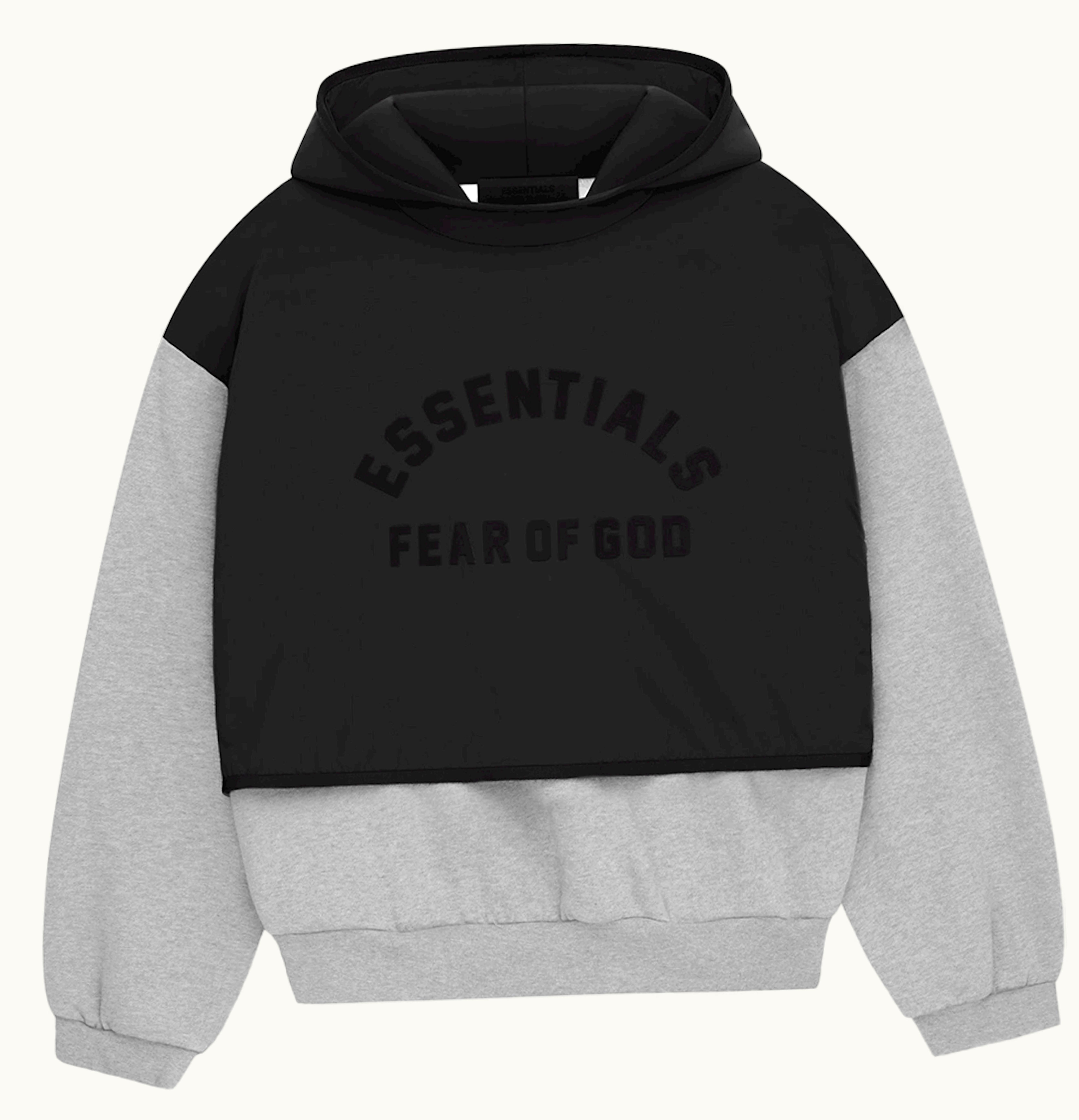 Fear of God Fear Of God Essentials Nylon Fleece Hooded Sweater Light Heather Grey Jet Black