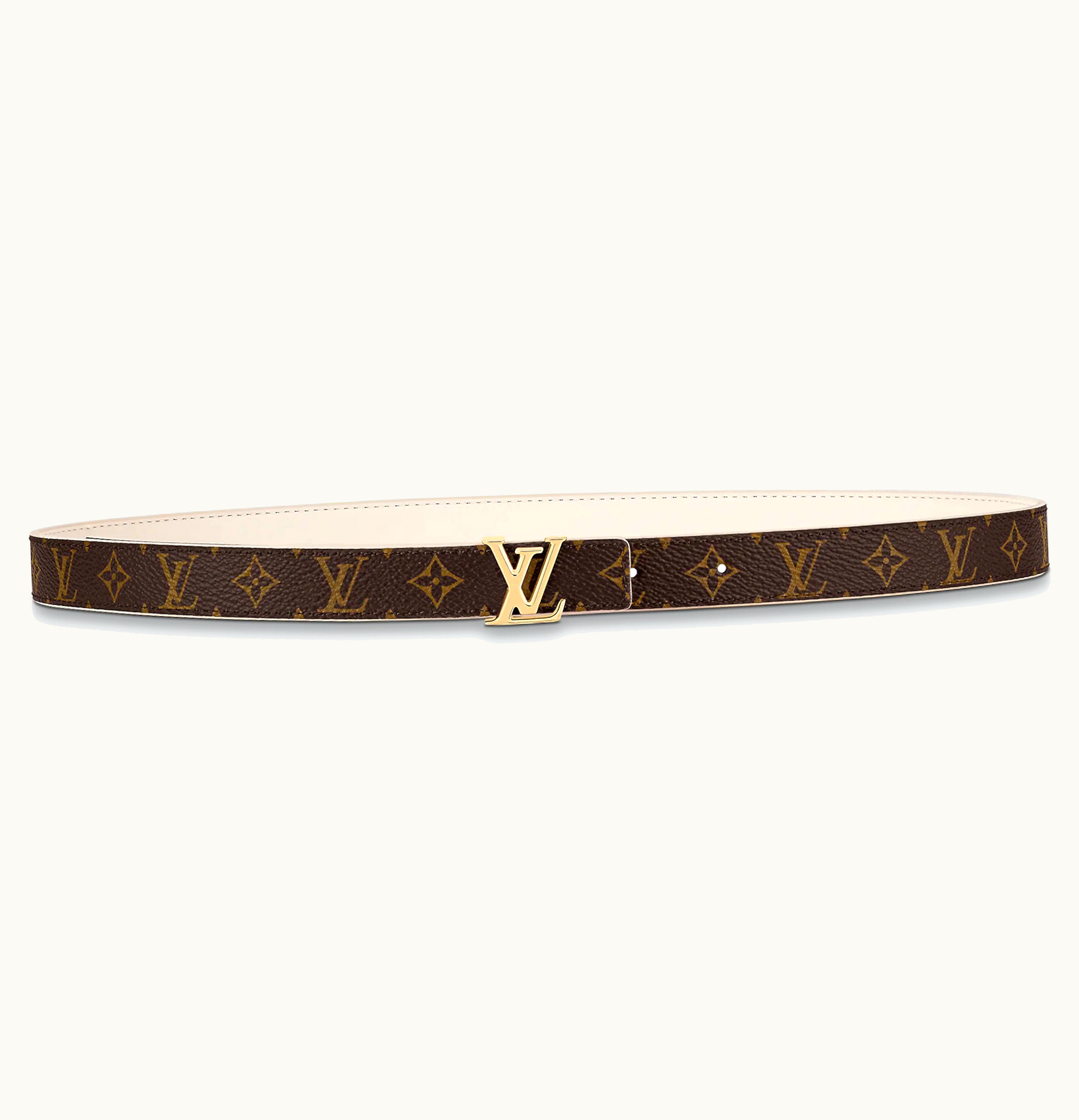 Louis Vuitton Louis Vuitton LV Iconic 20MM Reversible Belt Creme Beige