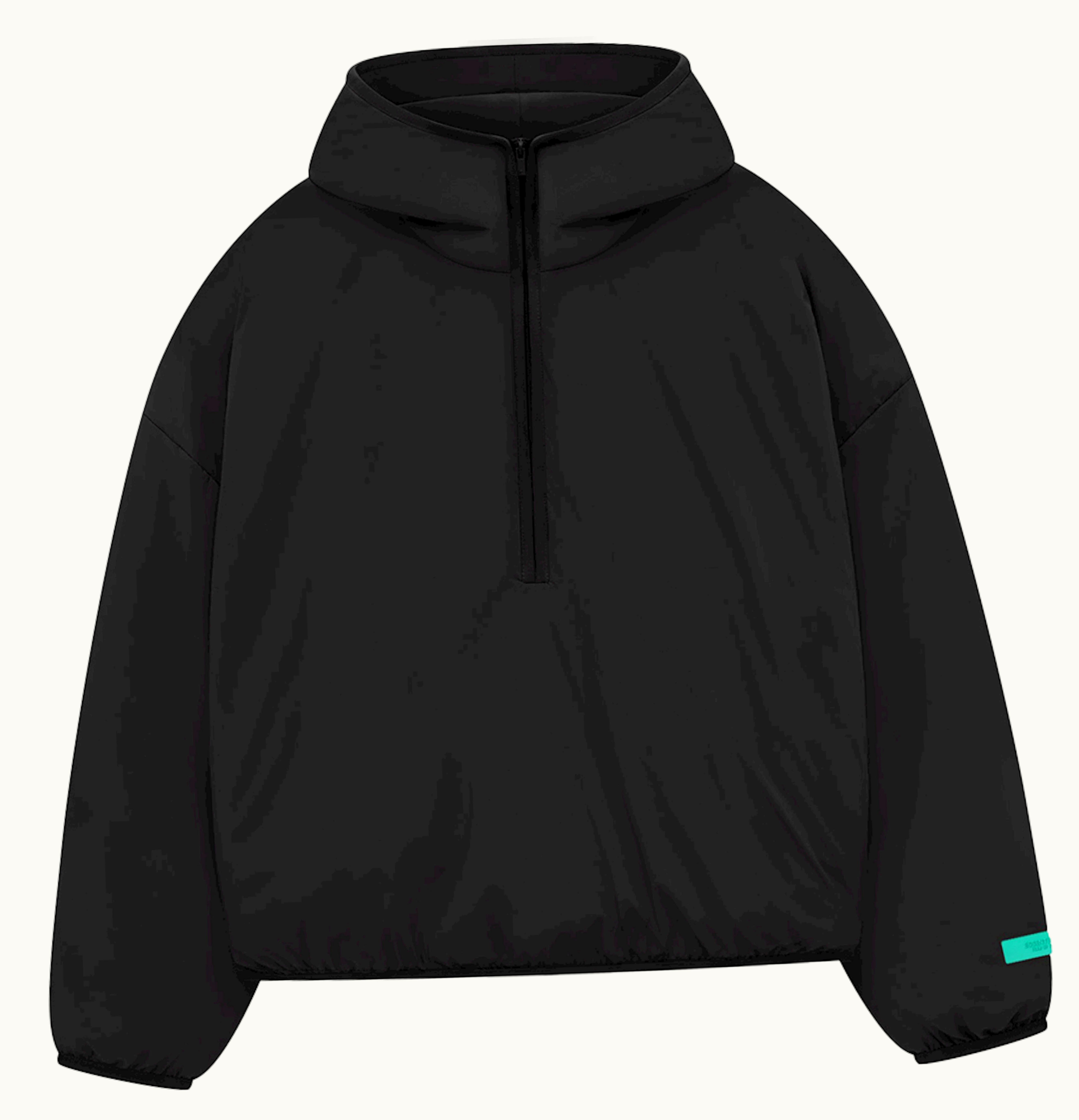 Fear of God Fear Of God Essentials Nylon Filled Halfzip Hoodie Jet Black