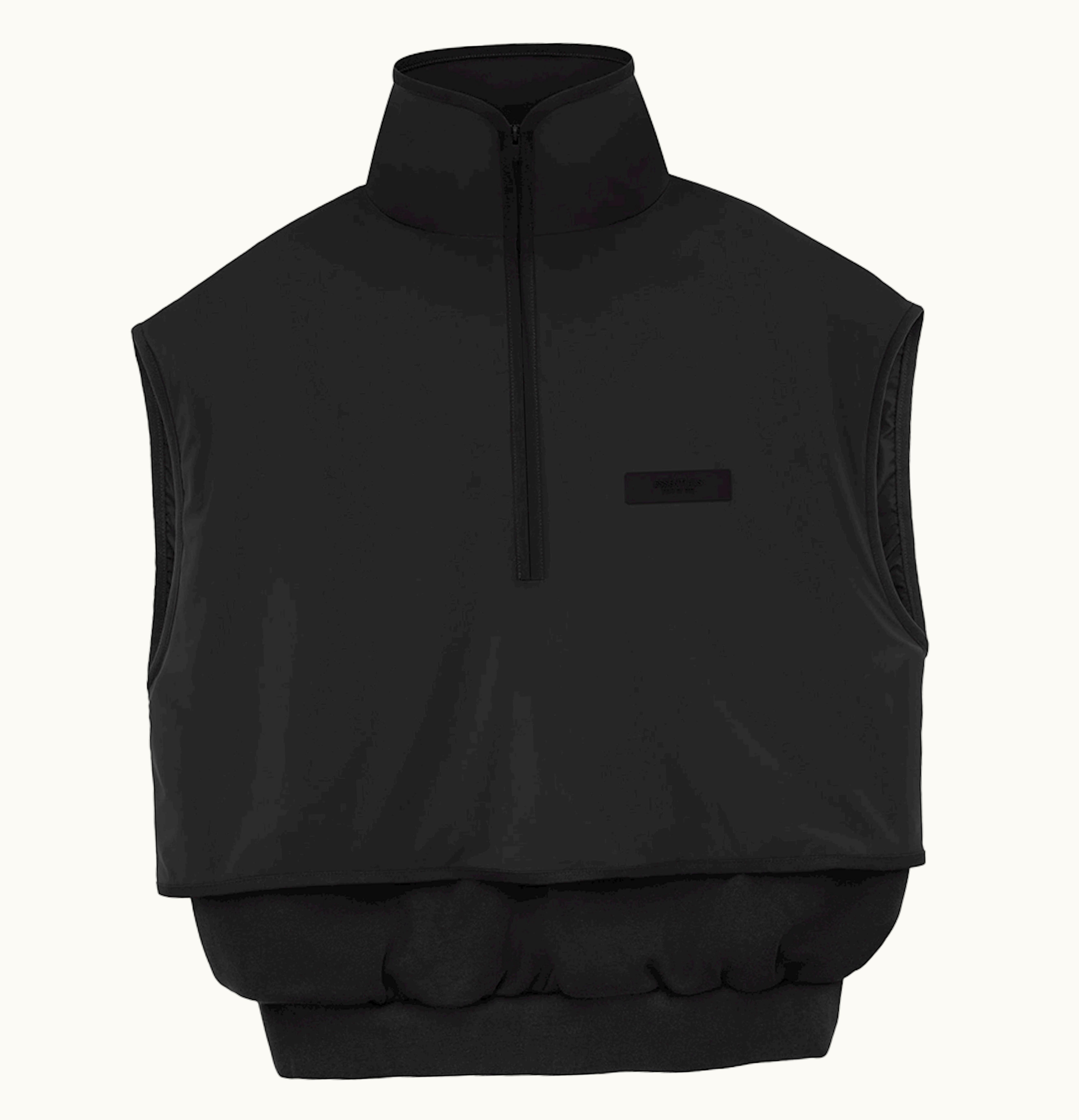 Fear of God Fear Of God Essentials Nylon Fleece Mockneck Vest Jet Black Jet Black