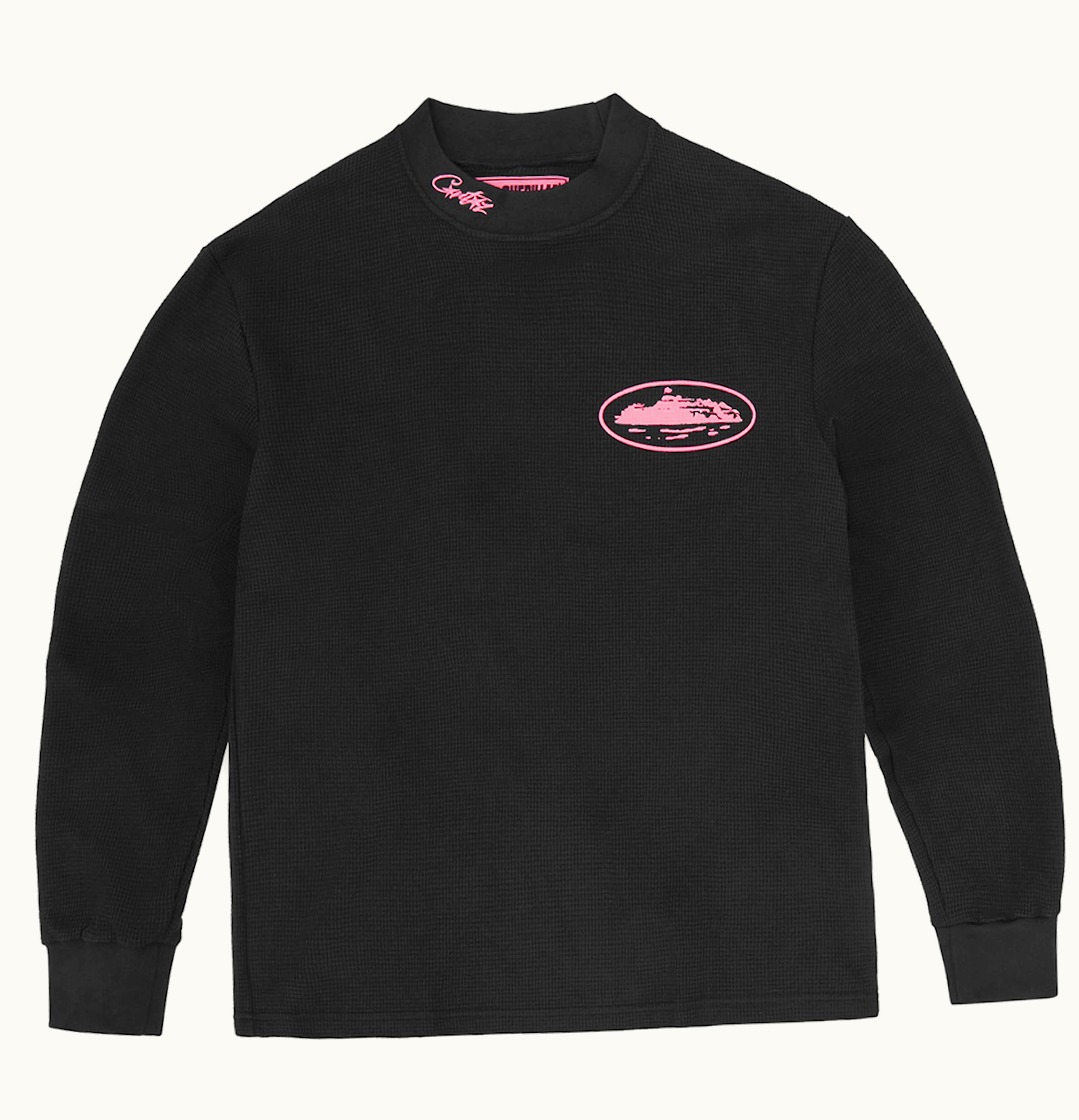 Corteiz Corteiz Alcatraz Waffle Longsleeve Black Pink