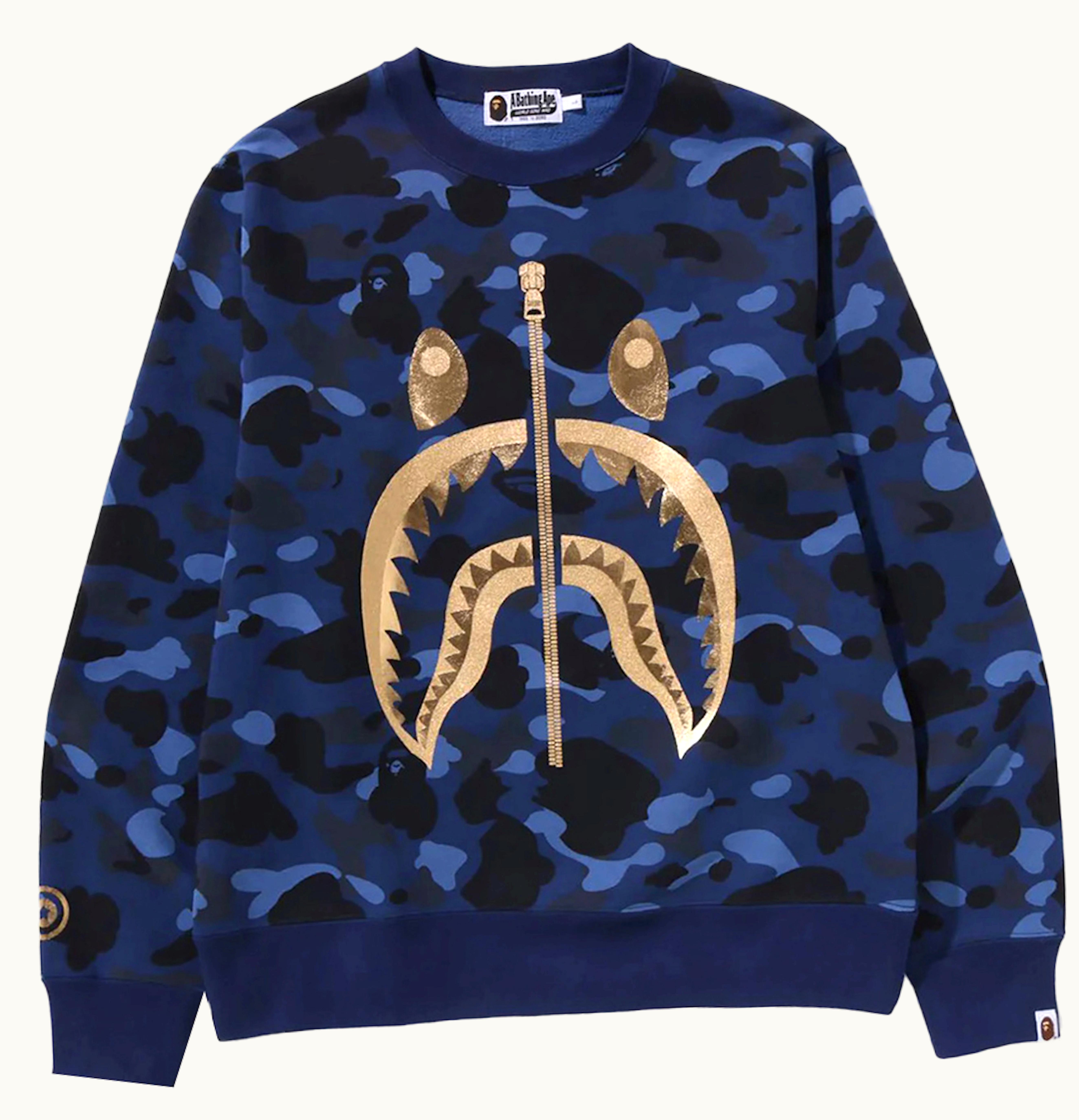 BAPE BAPE Color Camo Shark Crewneck SS24 Navy