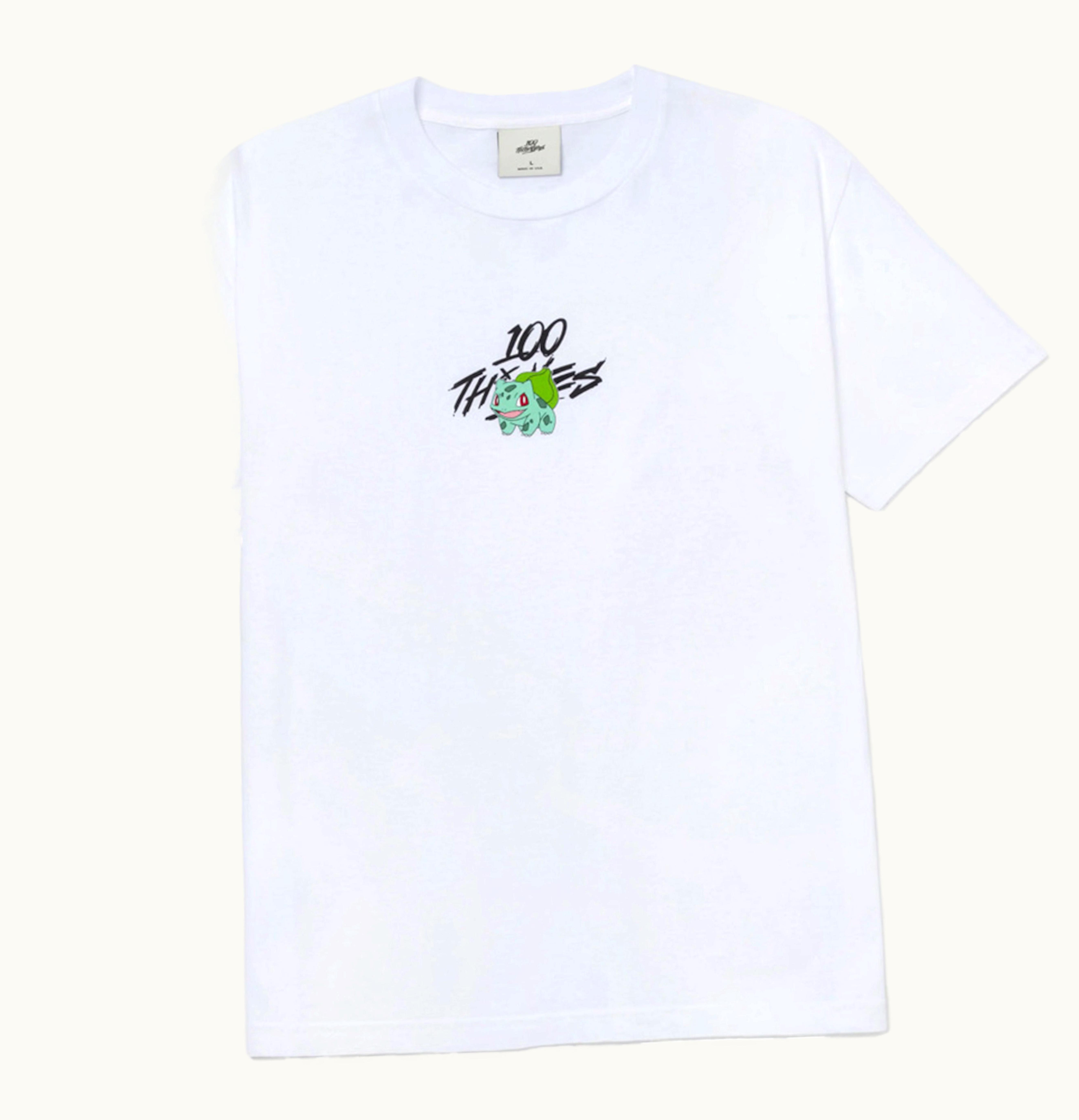 100 Thieves 100 Thieves X Pokemon Bulbasaur Core T Shirt White