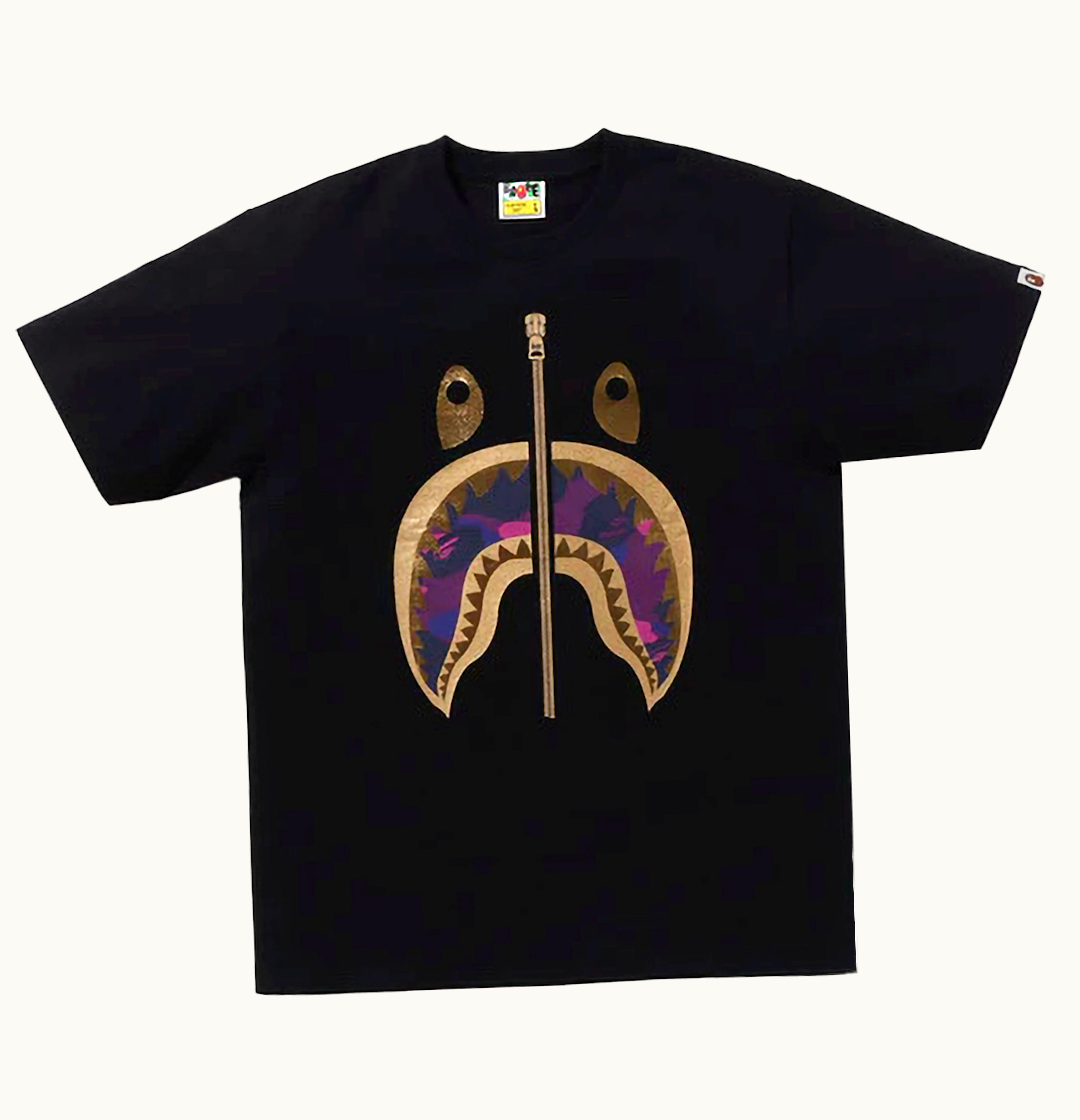 BAPE BAPE Color Camo Shark Tee SS24 Black Purple