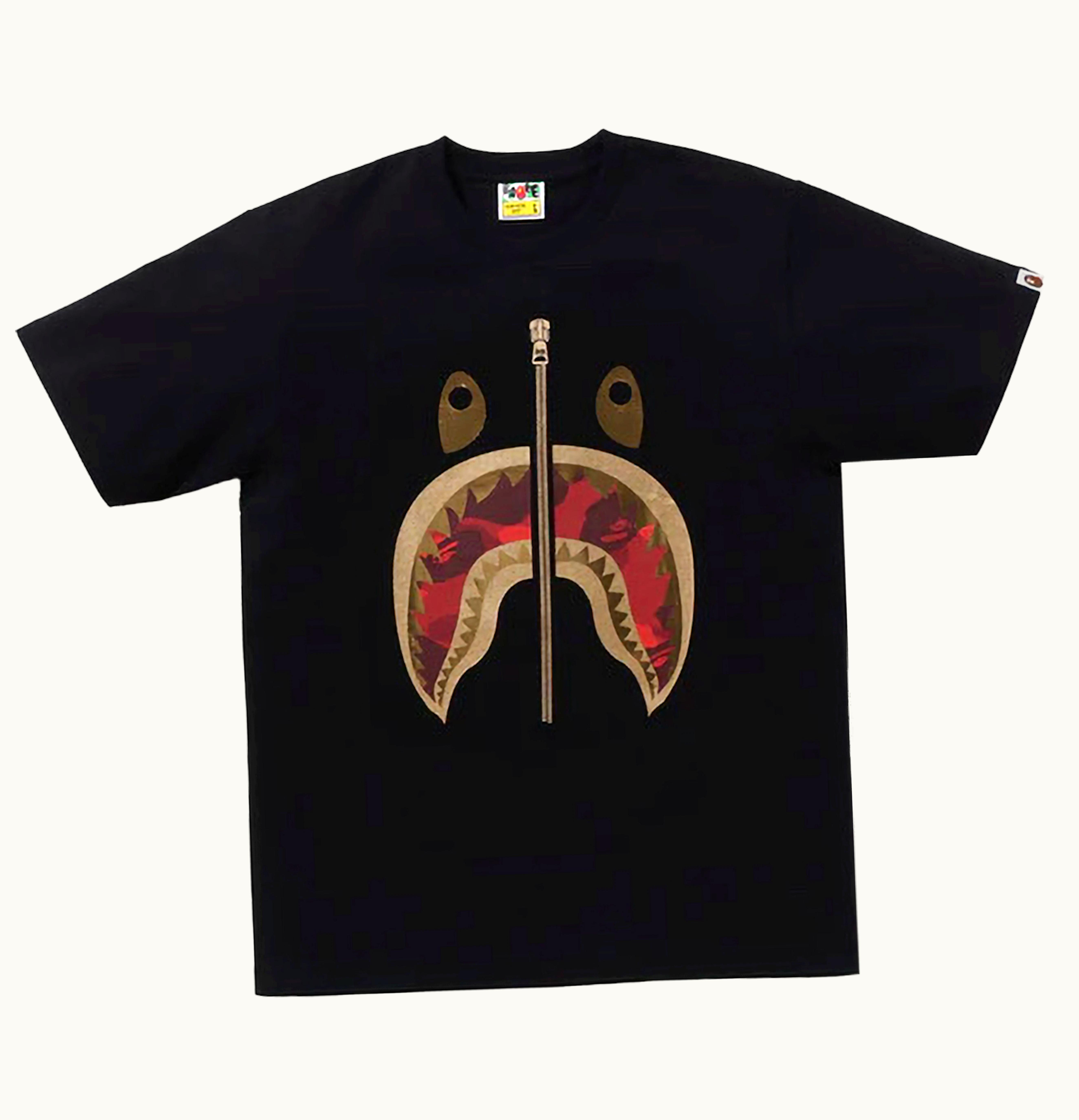 BAPE BAPE Color Camo Shark Tee SS24 Black Red