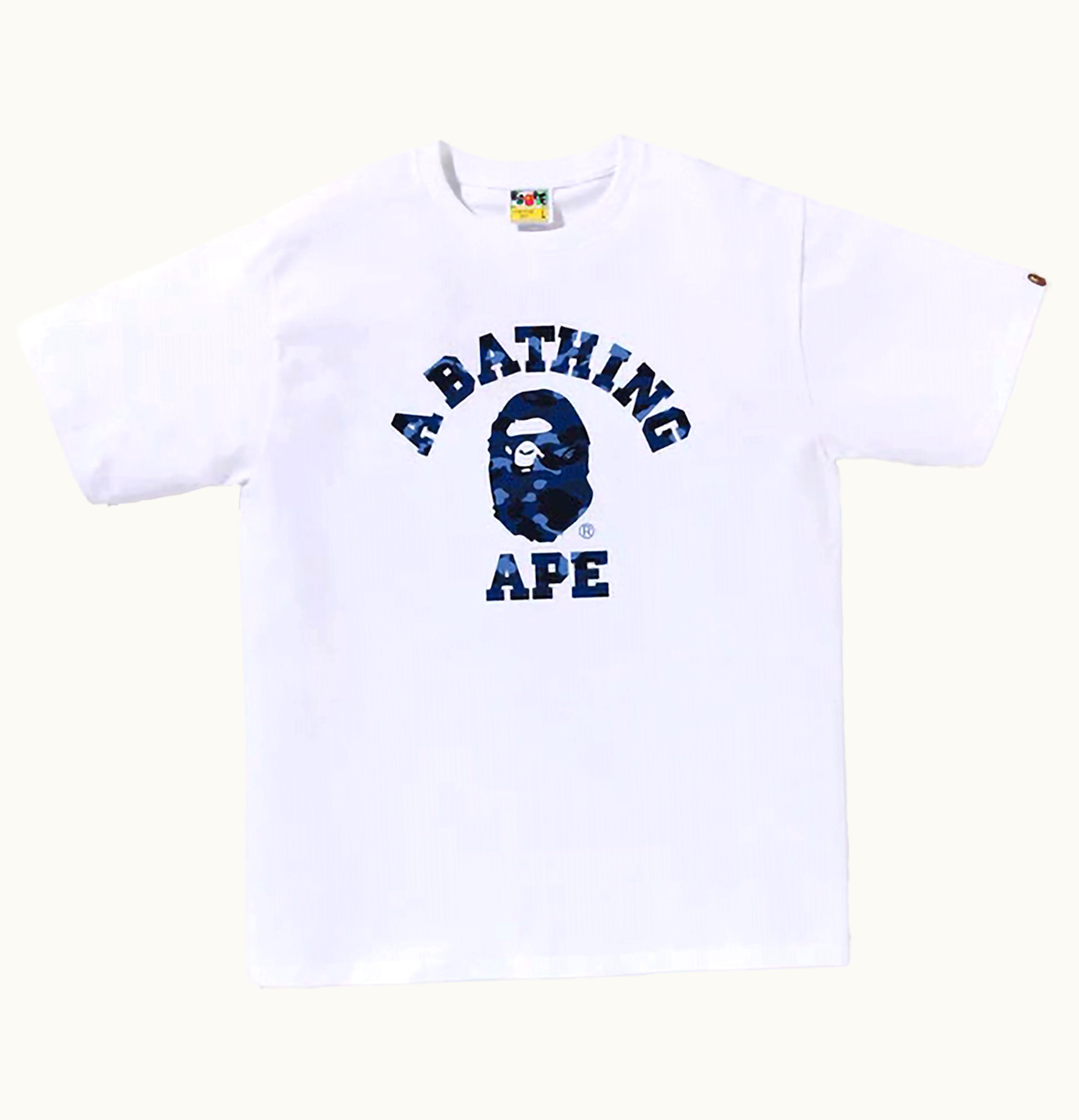 BAPE BAPE Color Camo College Tee SS24 White Navy