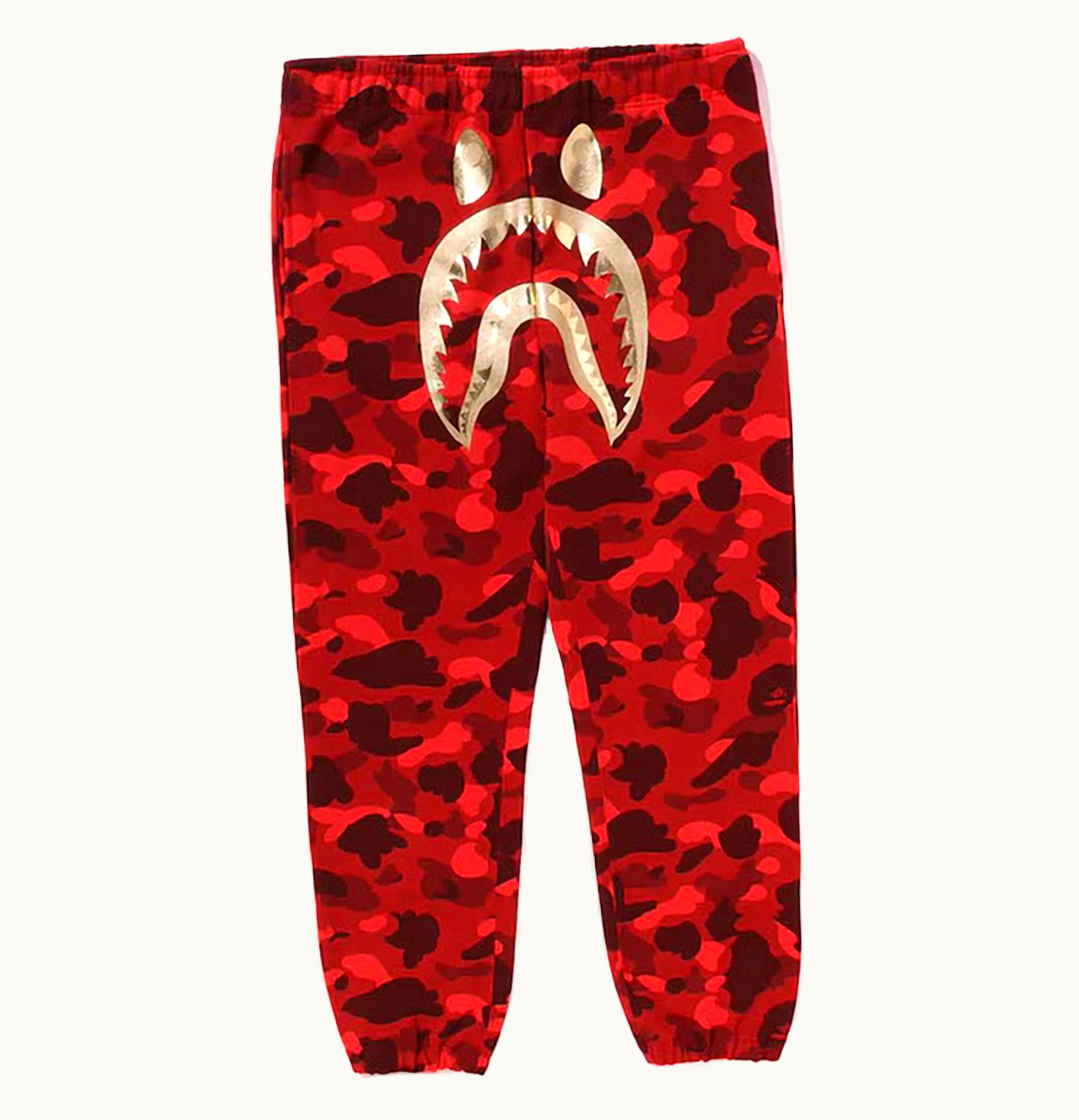 BAPE BAPE Color Camo Shark Sweatpant Red