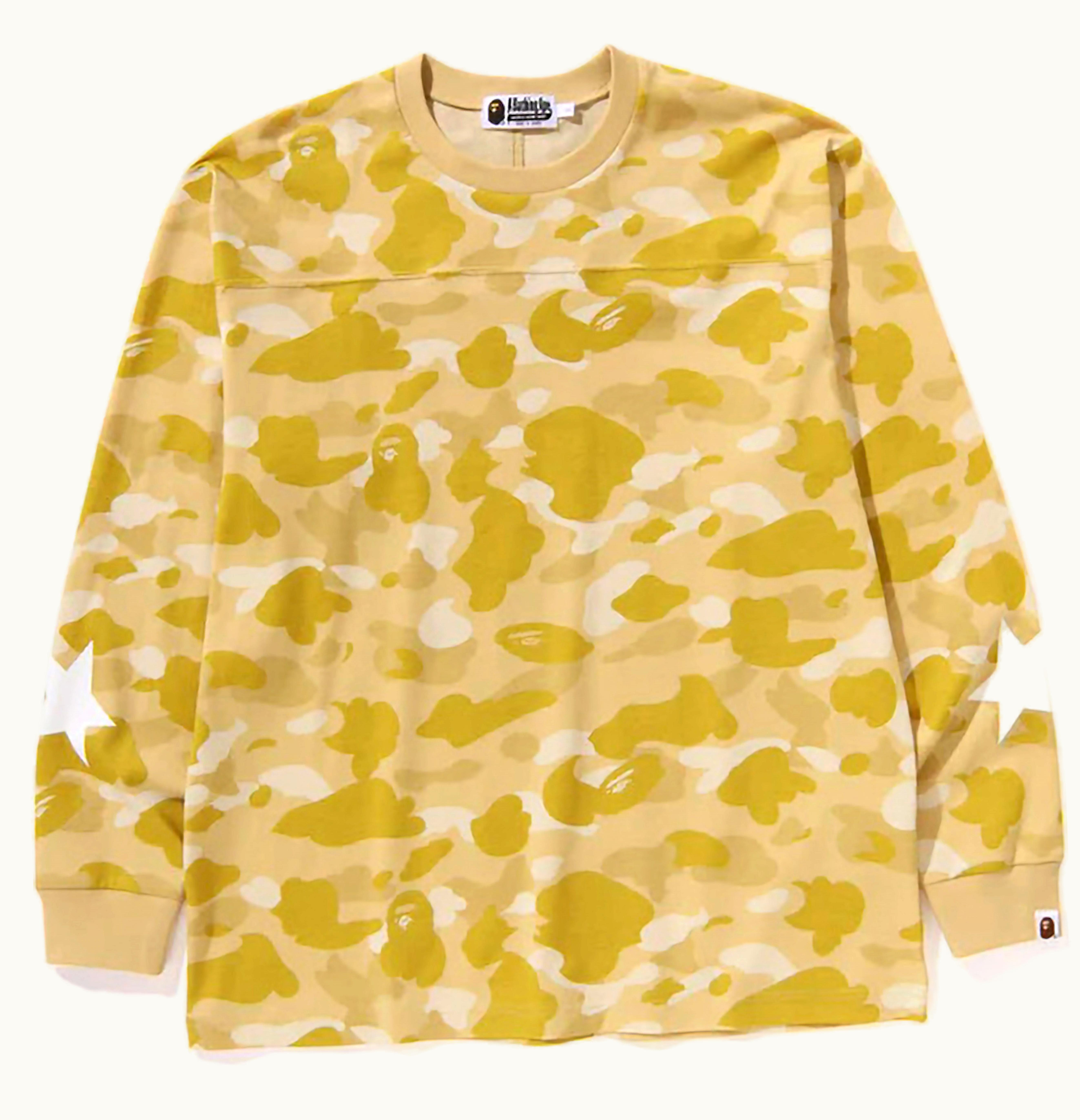 BAPE BAPE Color Camo Relaxed Fit L S Tee Yellow