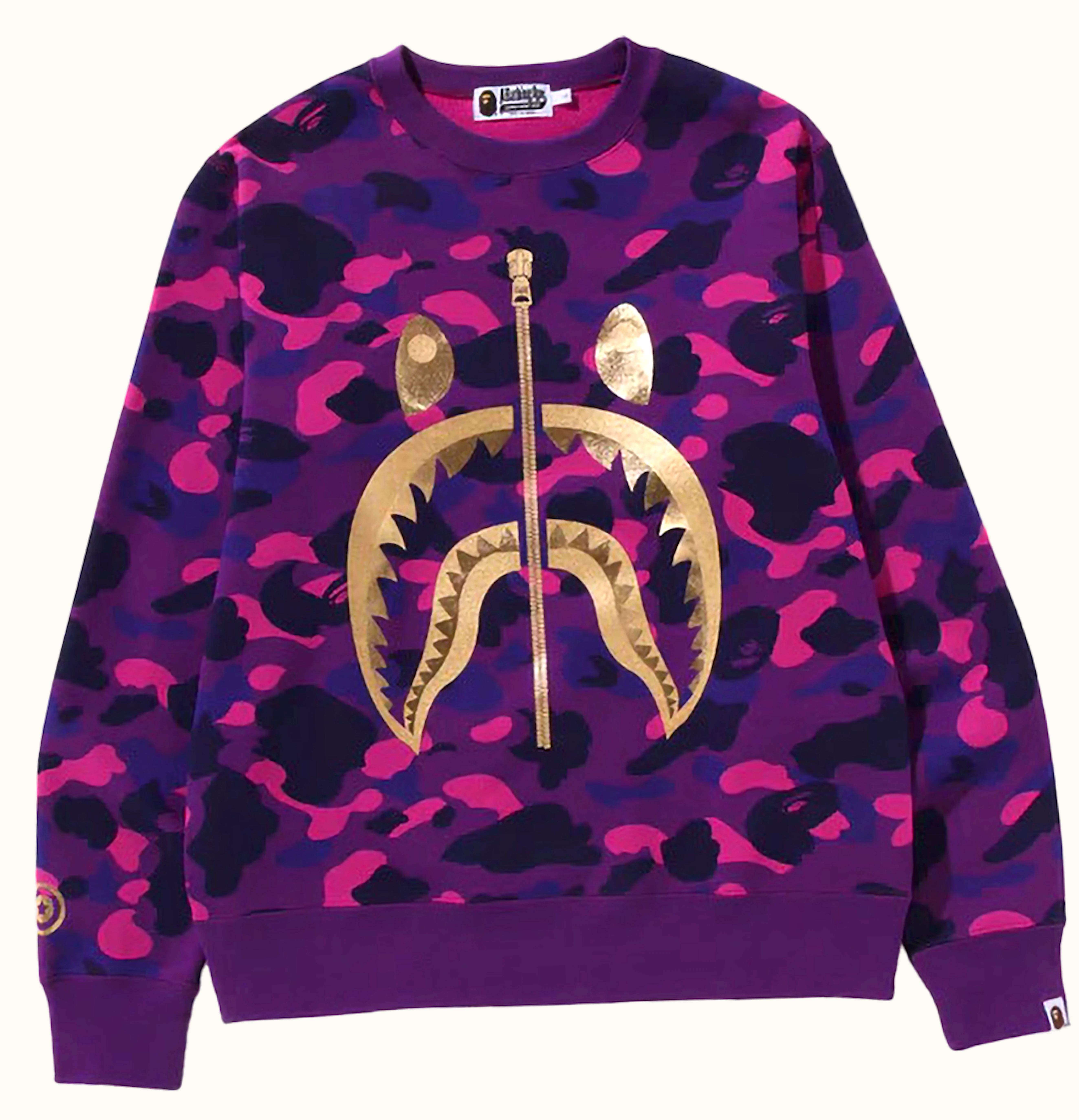 BAPE BAPE Color Camo Shark Crewneck SS24 Purple