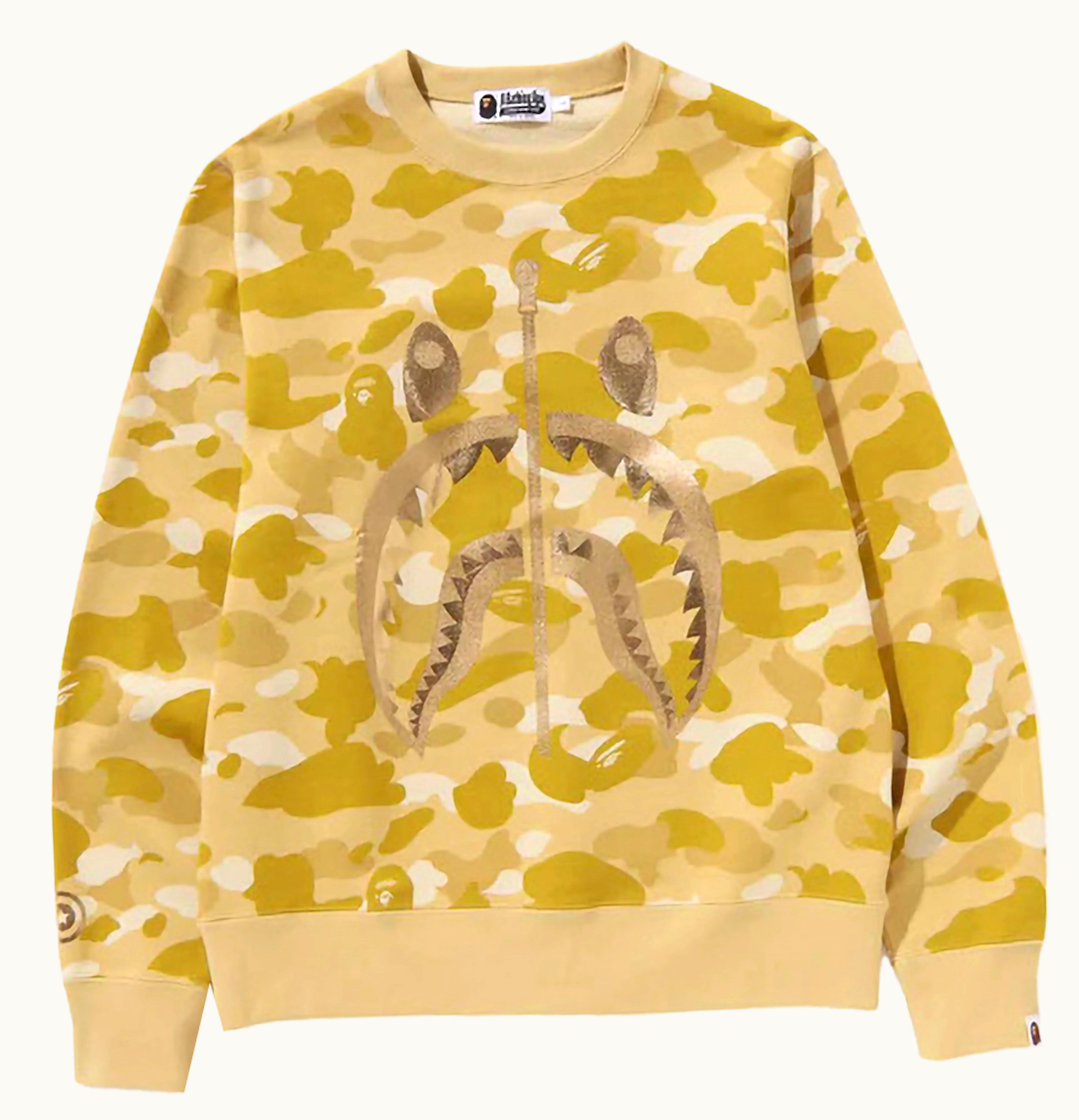 BAPE BAPE Color Camo Shark Crewneck SS24 Yellow
