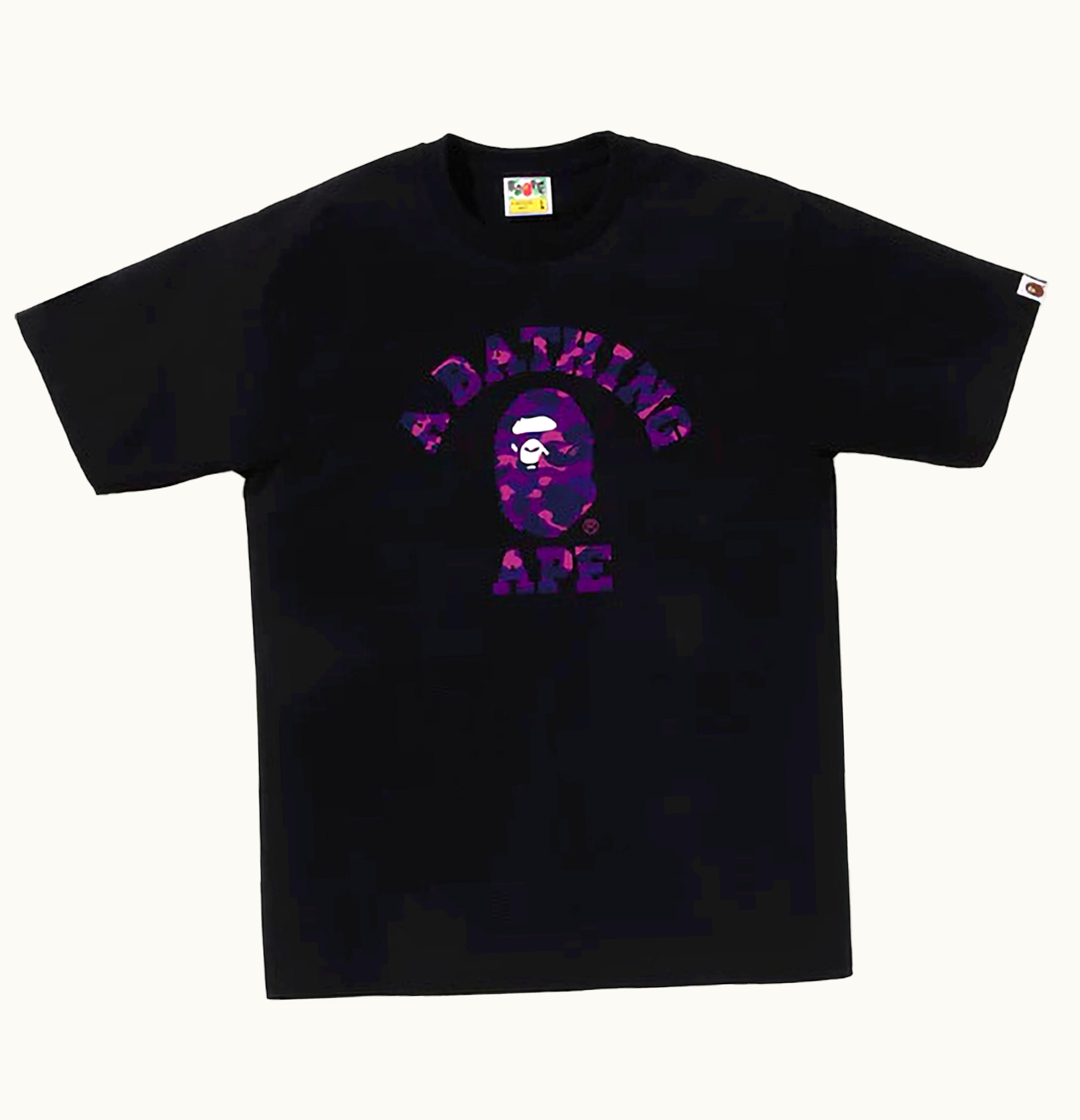 BAPE BAPE Color Camo College Tee SS24 Black Purple
