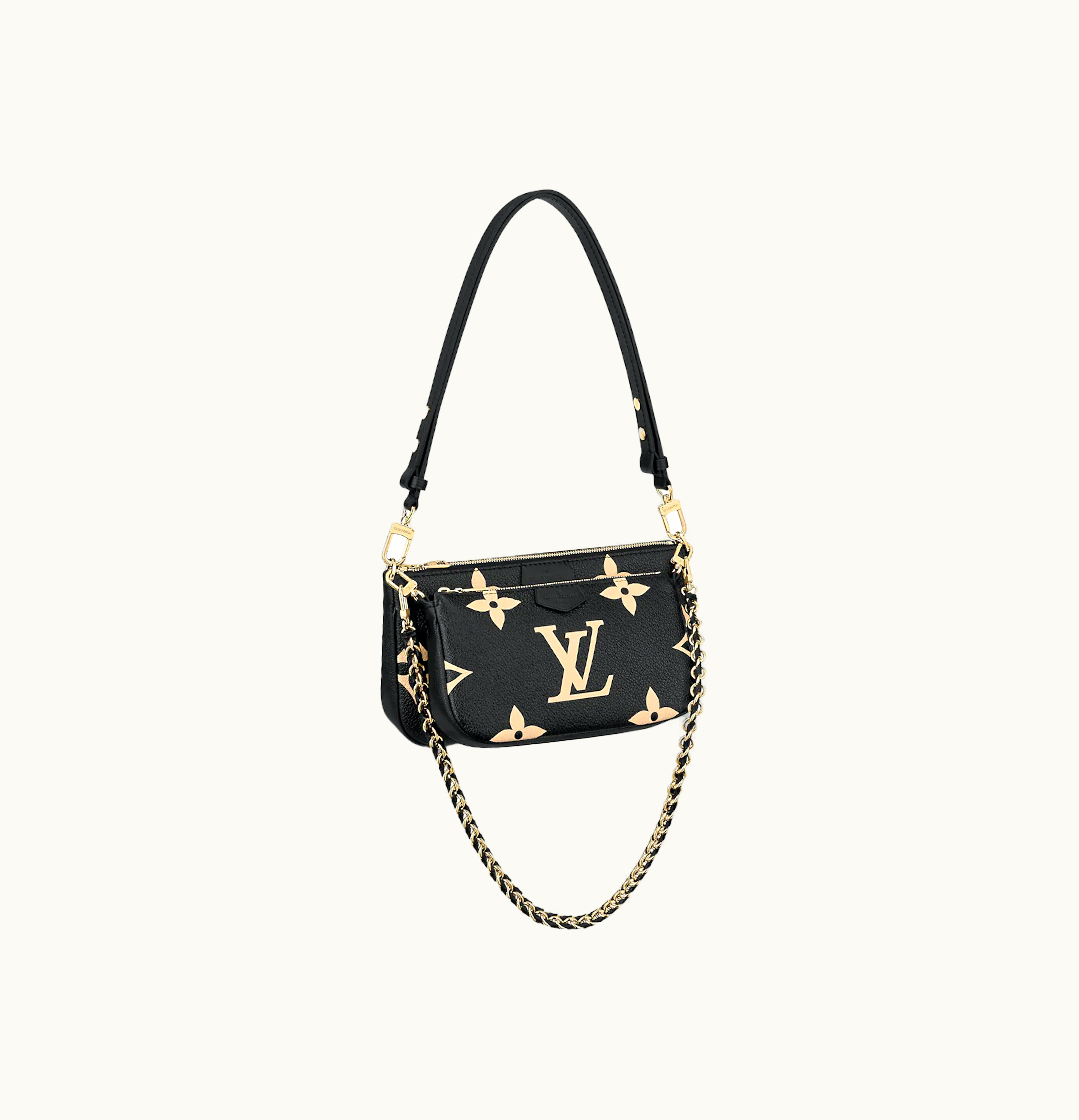 Louis Vuitton Louis Vuitton Multi Pochette Accessoires Black Beige