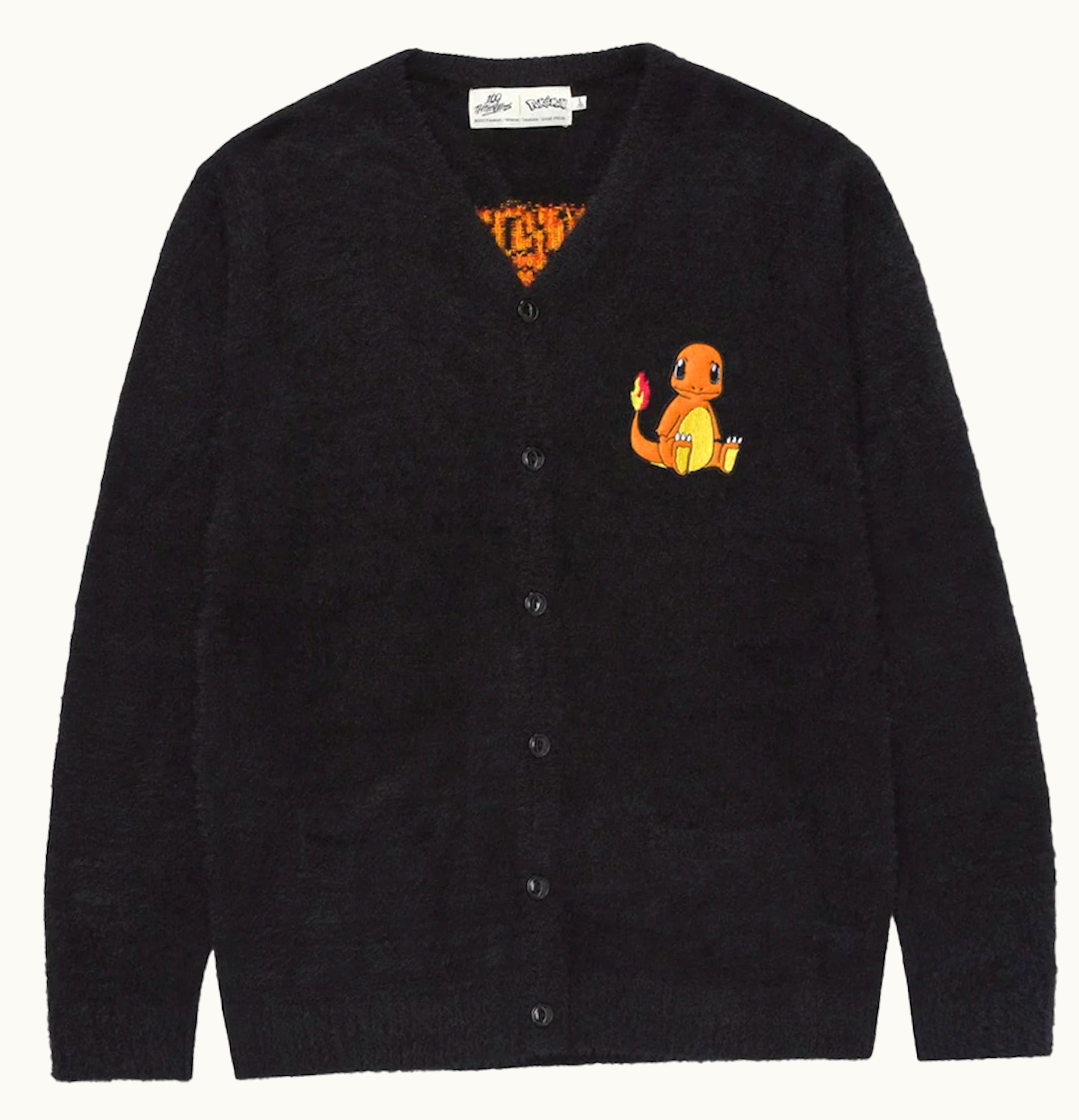 100 Thieves 100 Thieves X Pokemon Charmander Cardigan Black