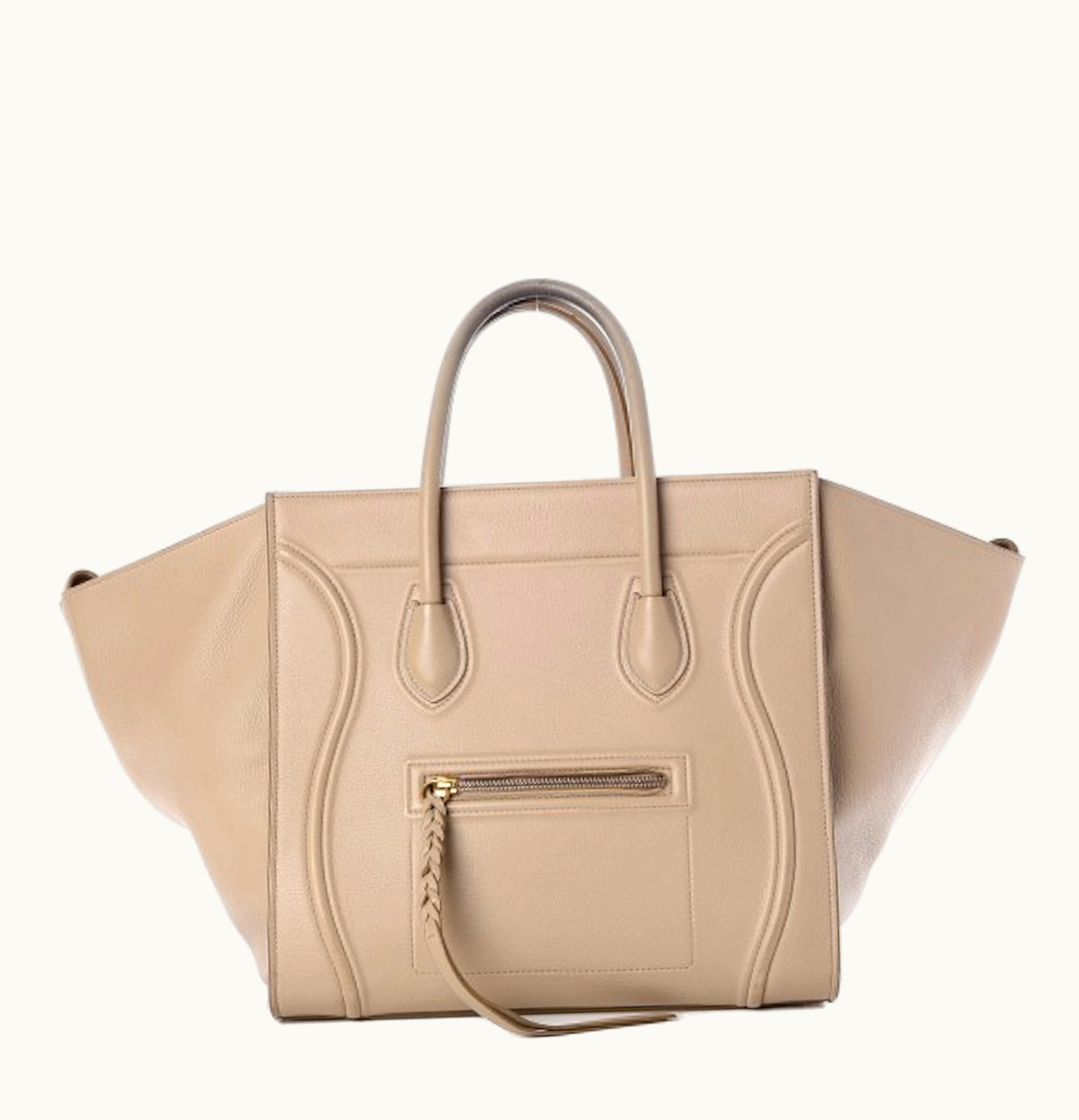 Celine Celine Luggage Supple Calfskin Medium Phantom Beige