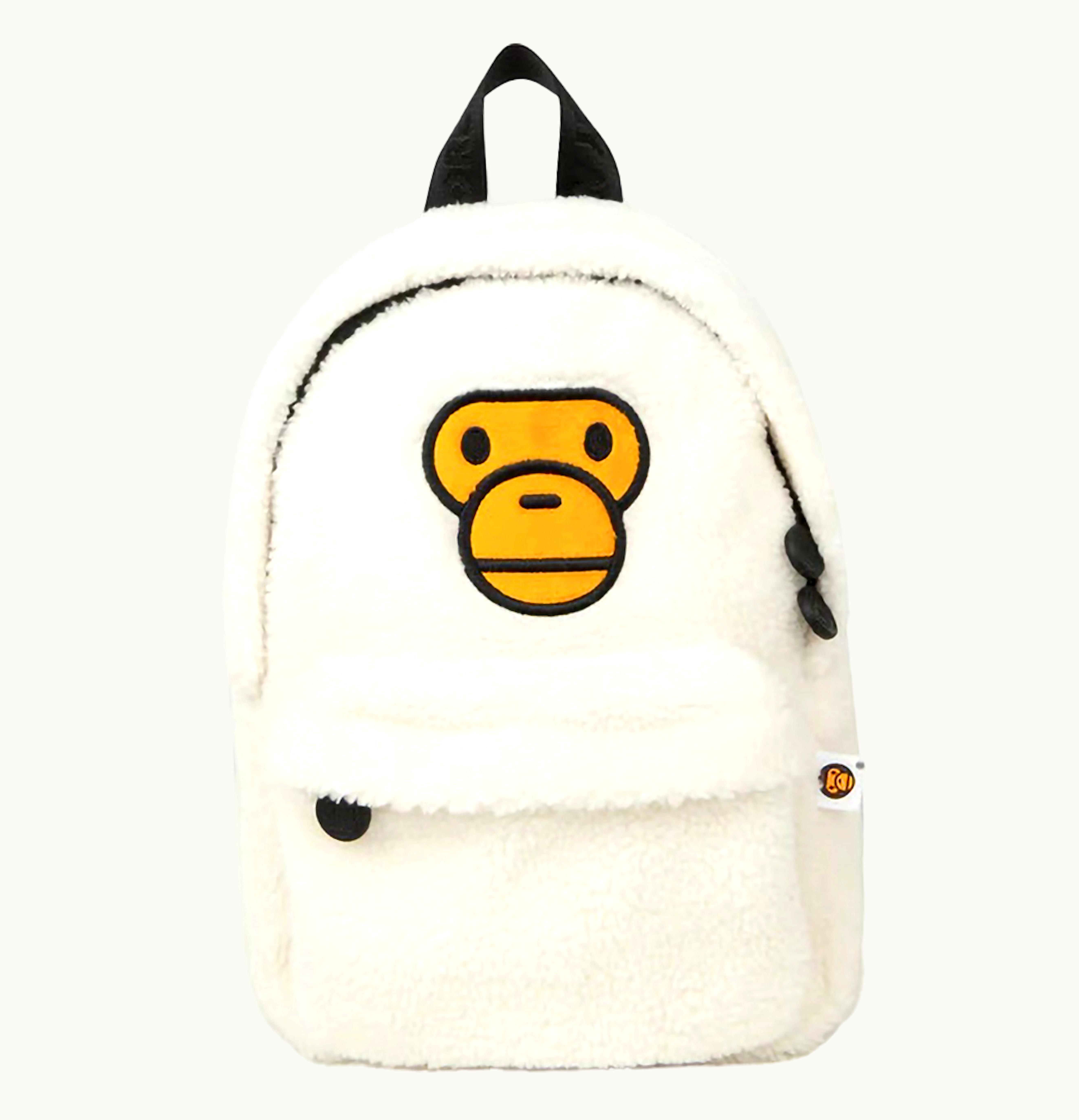 BAPE BAPE Womens Baby Milo Mini Fur Backpack Ivory