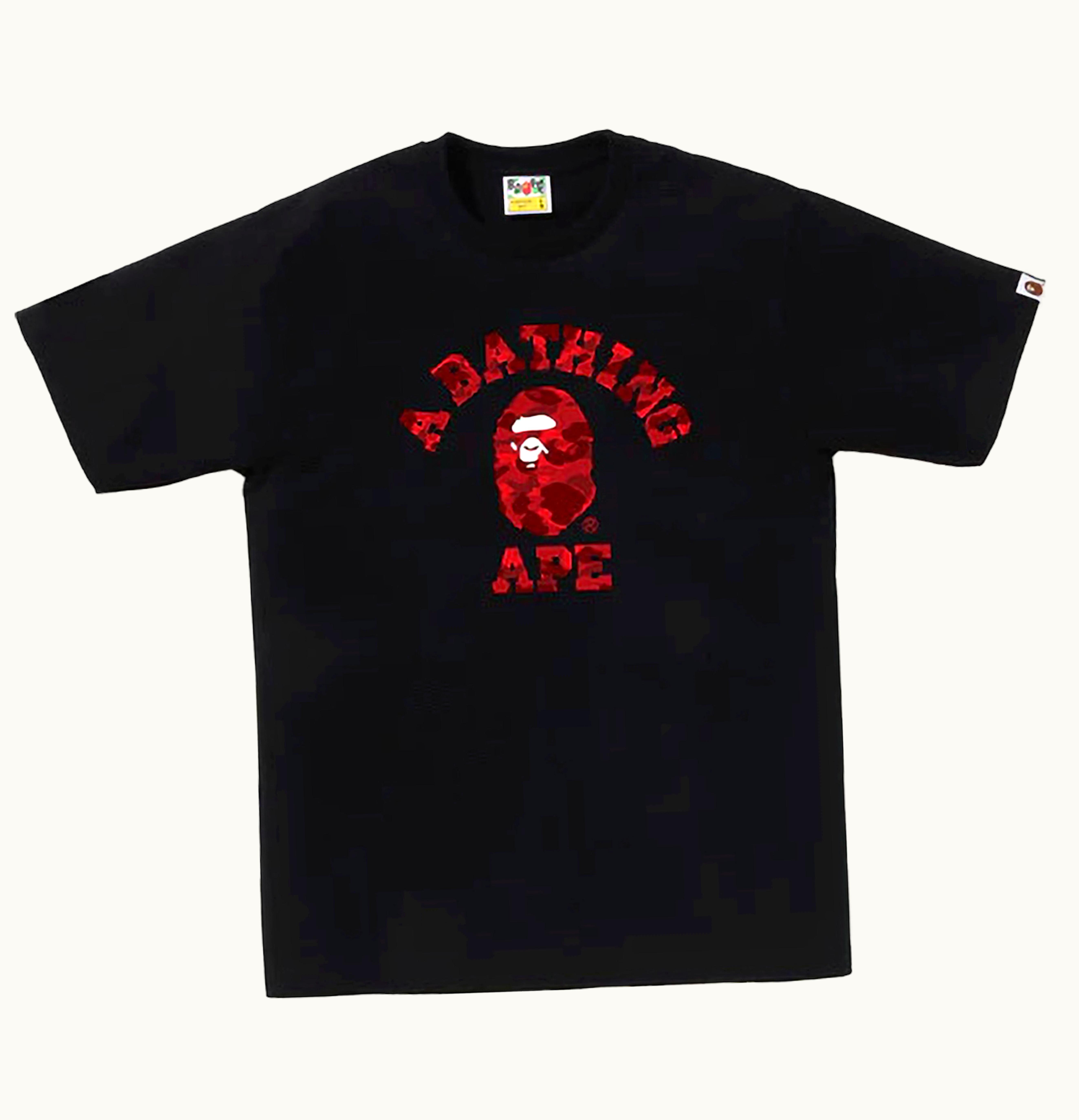 BAPE BAPE Color Camo College Tee SS24 Black Red