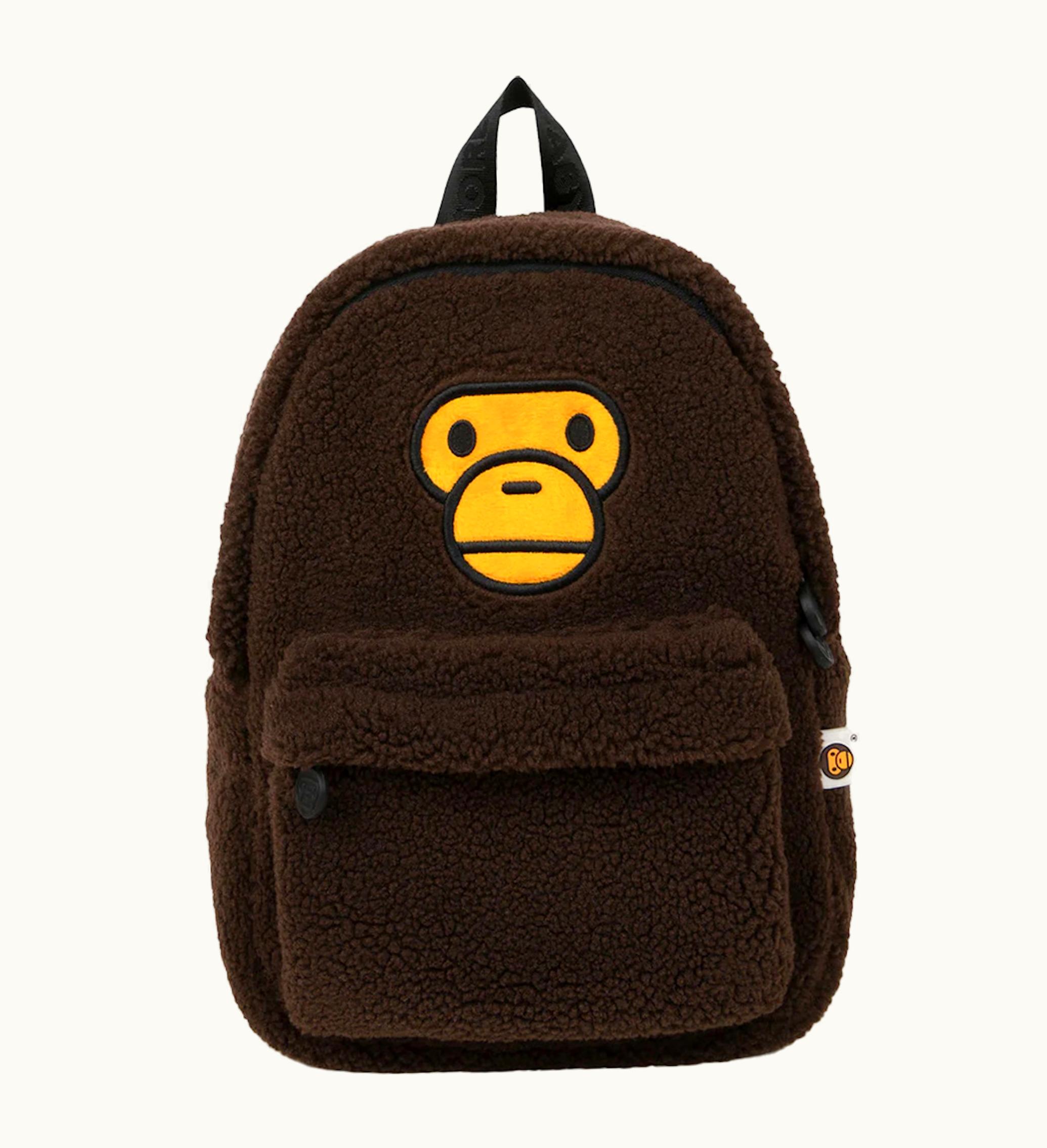BAPE BAPE Baby Milo Fur Backpack Brown