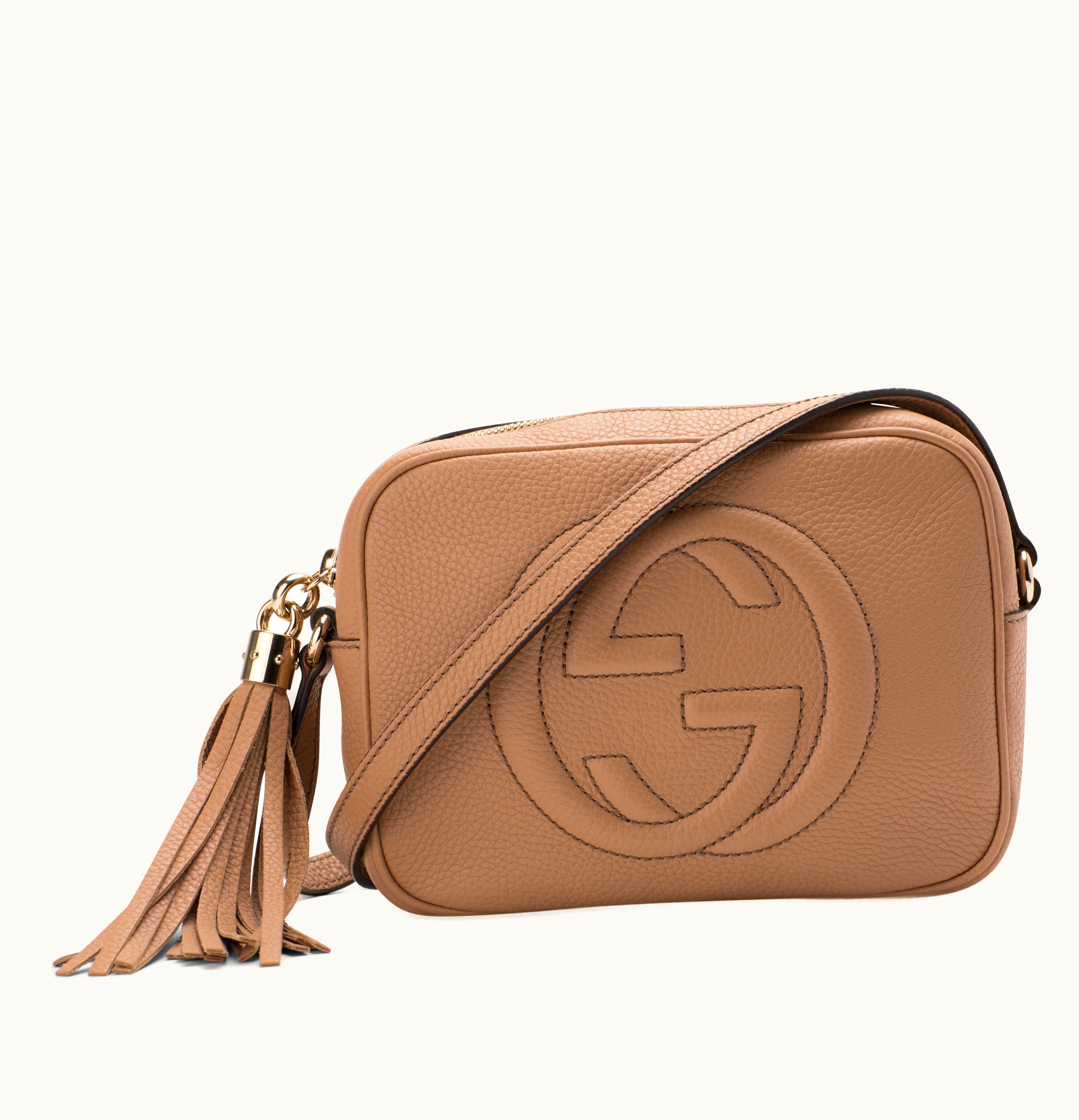 Gucci Gucci Soho Disco Small Pebbled Calfskin Rose Beige