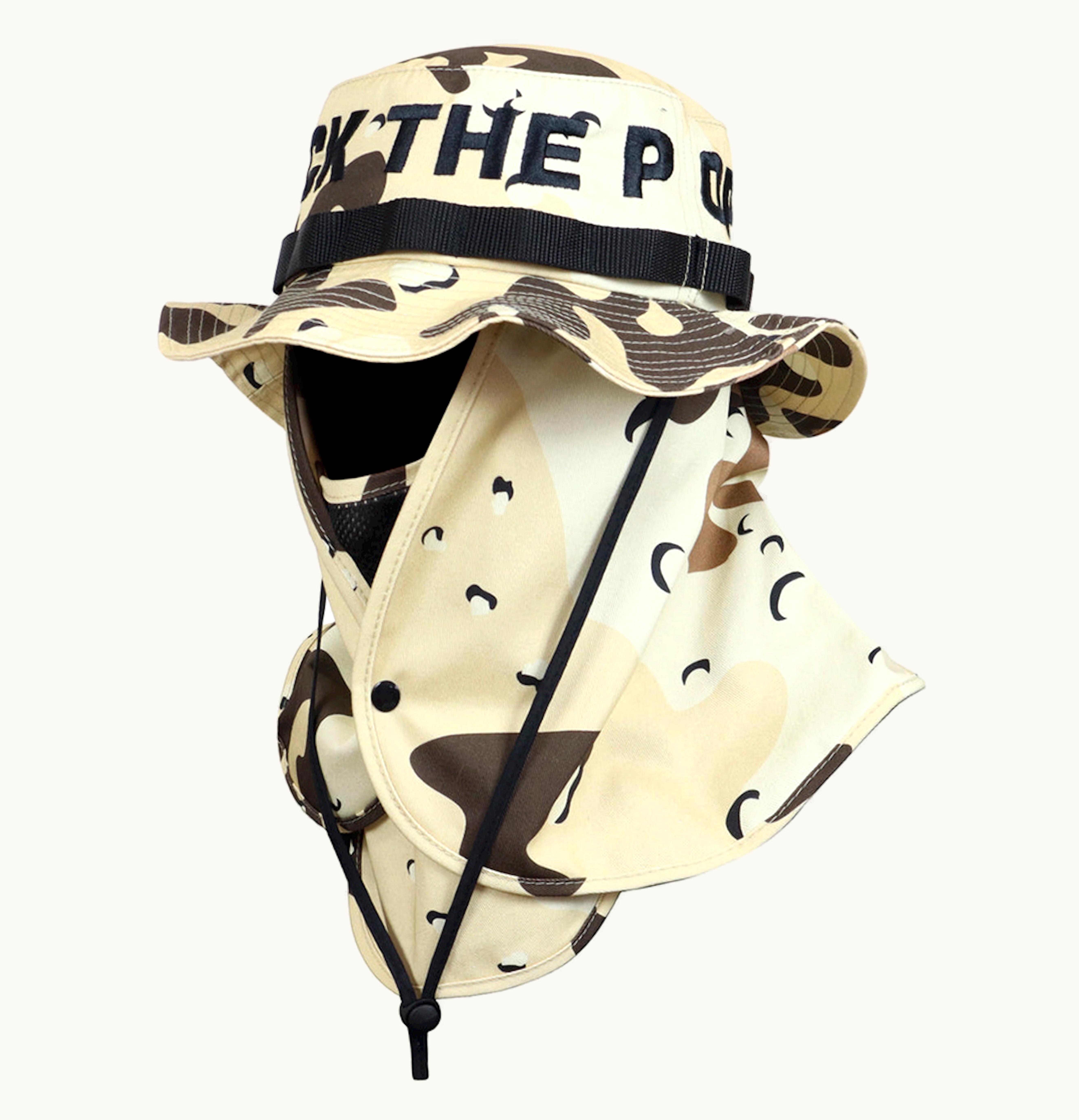 FTP FTP Spell Out Face Mask Boonie Hat Desert Camo