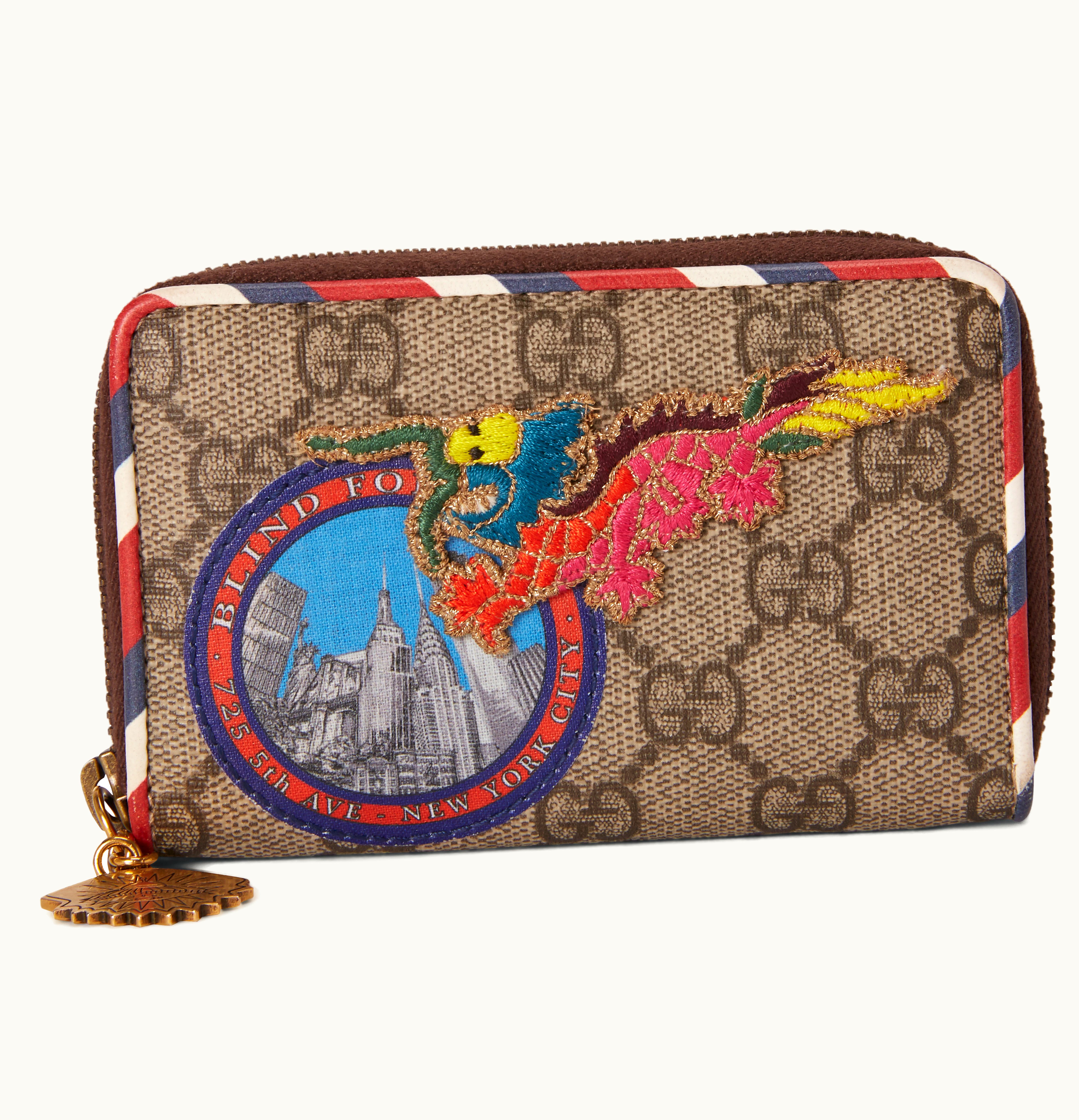 Gucci Gucci Zip Wallet Courrier Supreme GG Beige