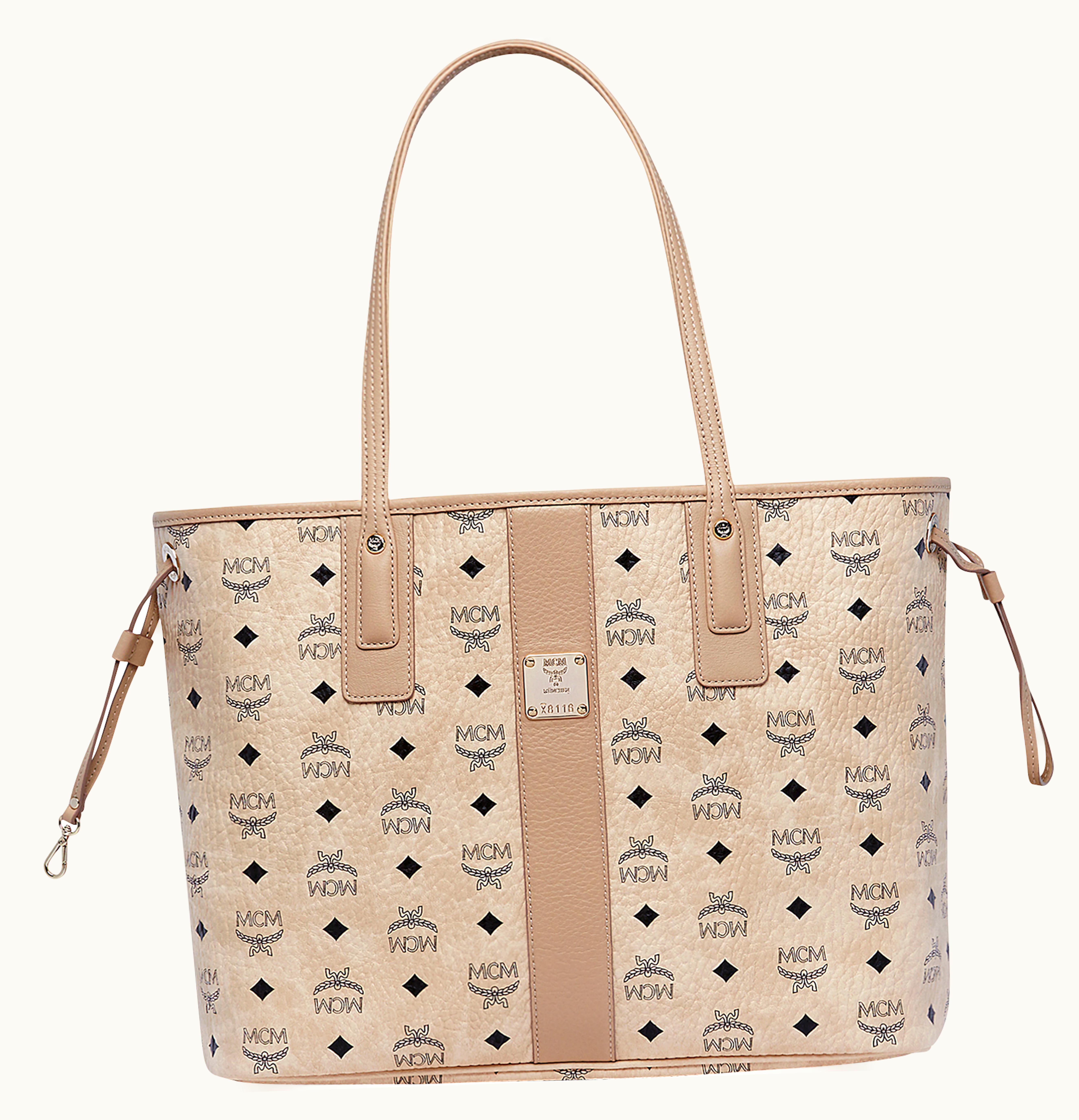 MCM MCM Reversible Liz Shopper Visetos Medium Beige 1