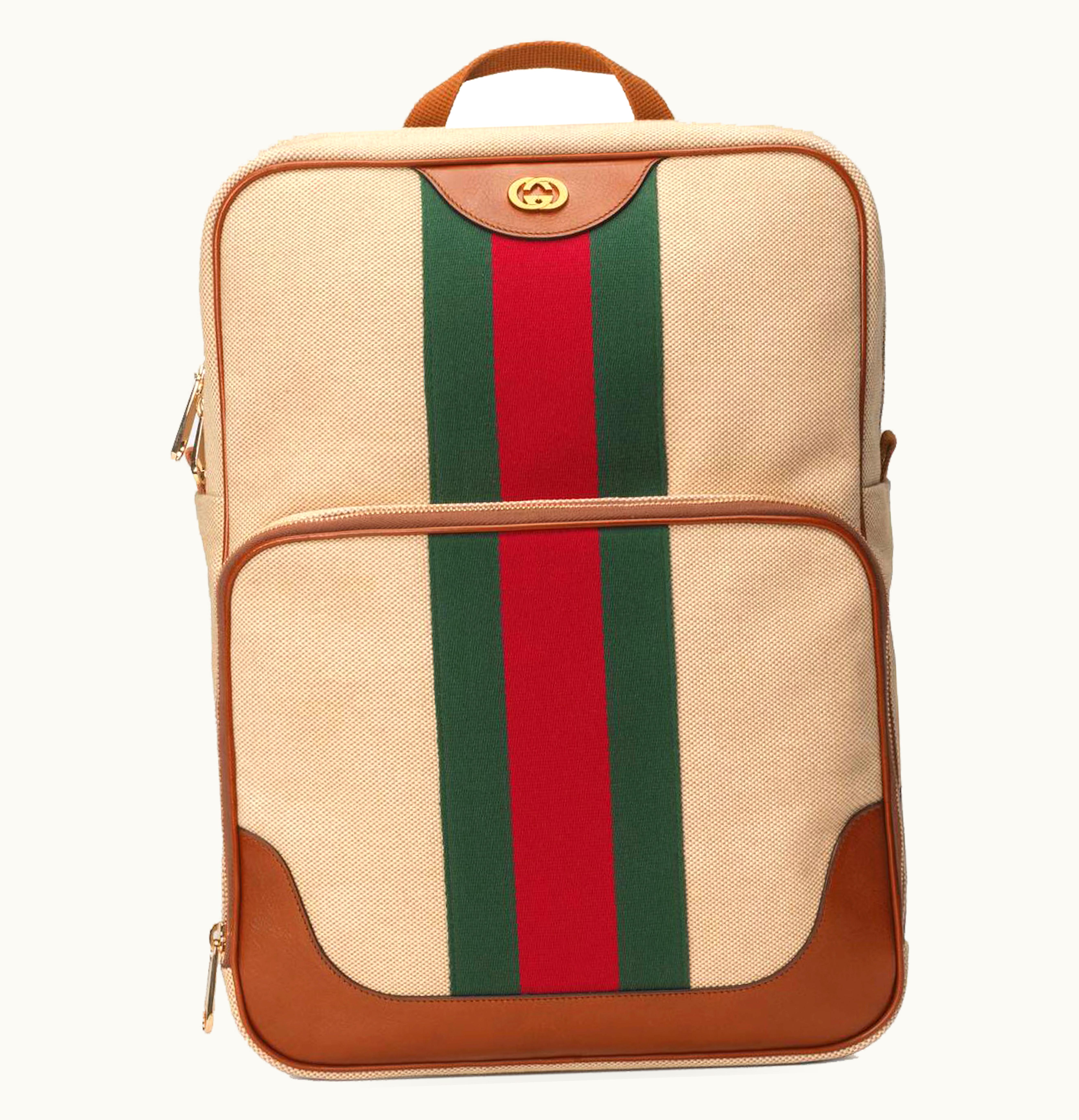Gucci Gucci Vintage Backpack Canvas Beige