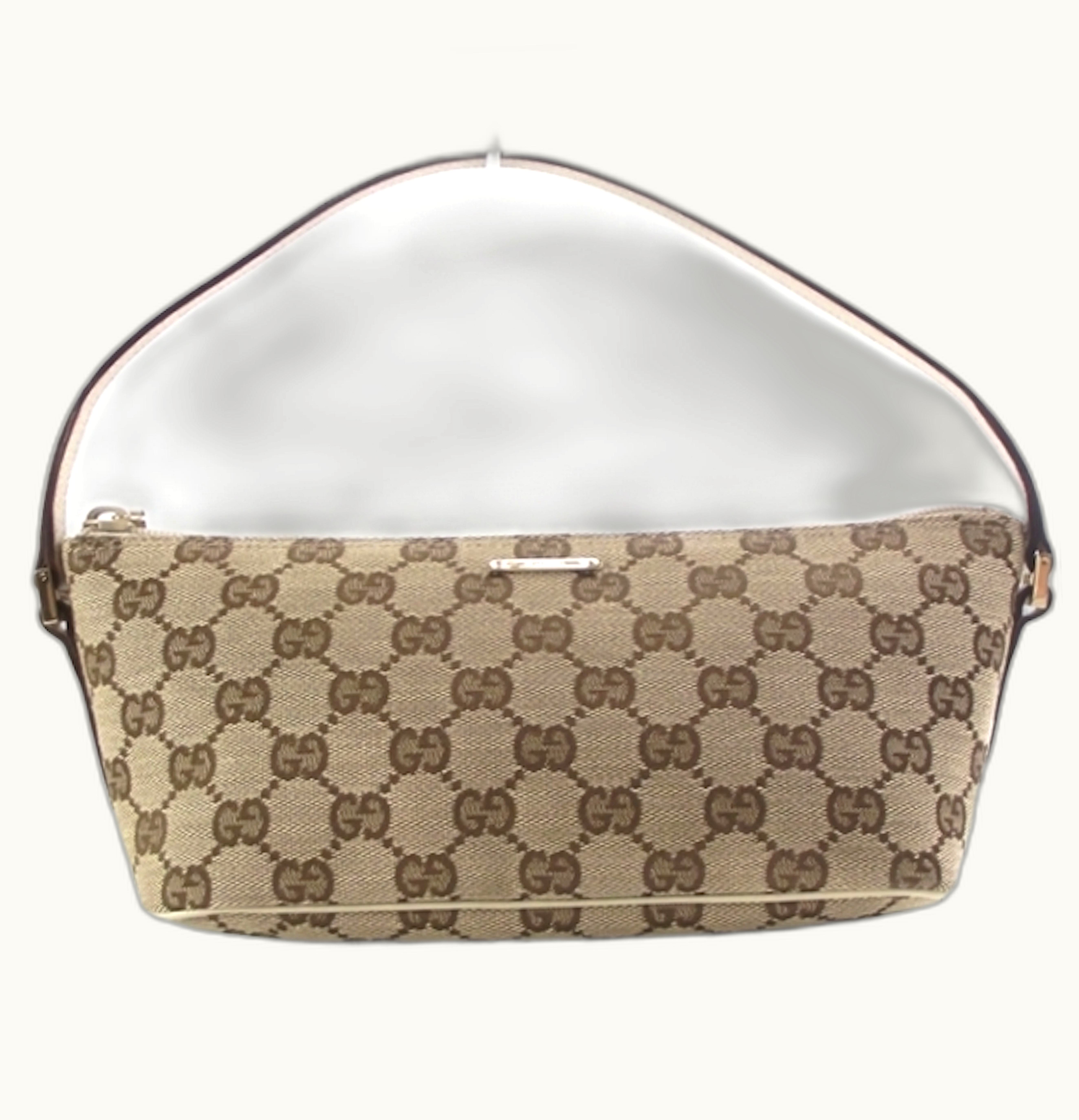 Gucci Gucci Top Handle Monogram GG Canvas Beige Gold Tone