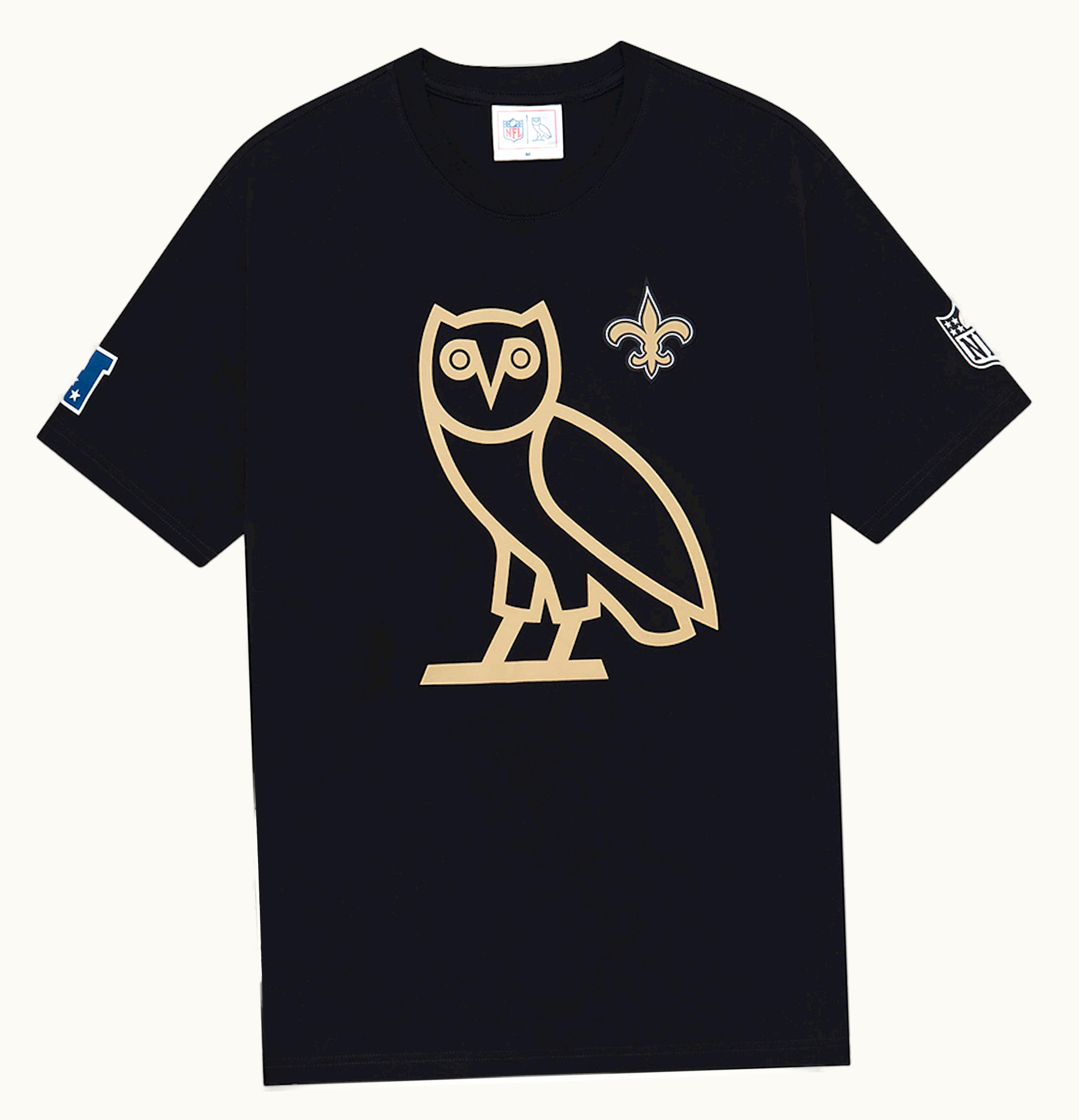 OVO OVO X NFL New Orleans Saints Game Day T Shirt Black