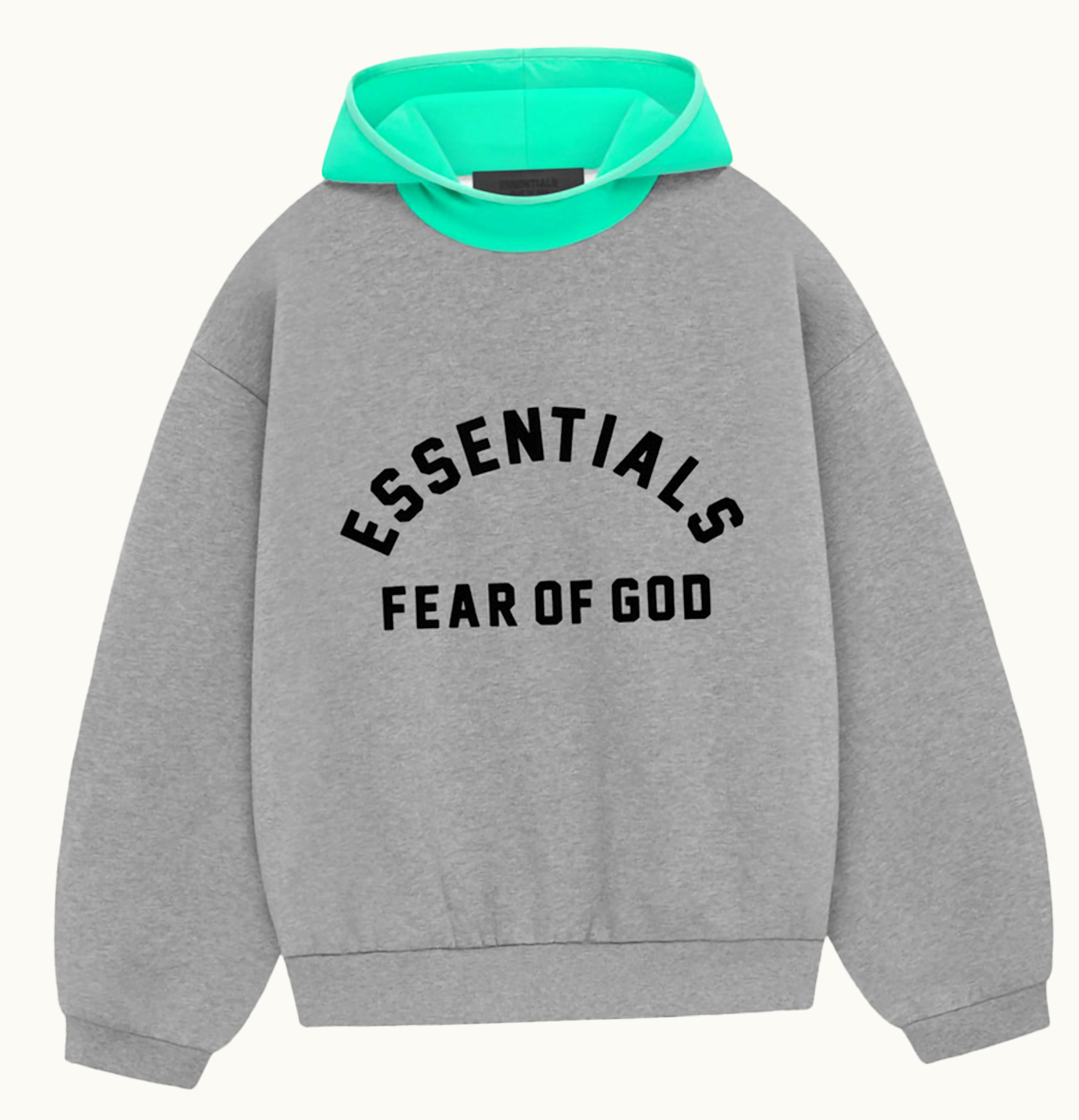 Fear of God Fear Of God Essentials Nylon Fleece Hoodie Dark Heather Oatmeal Mint Leaf
