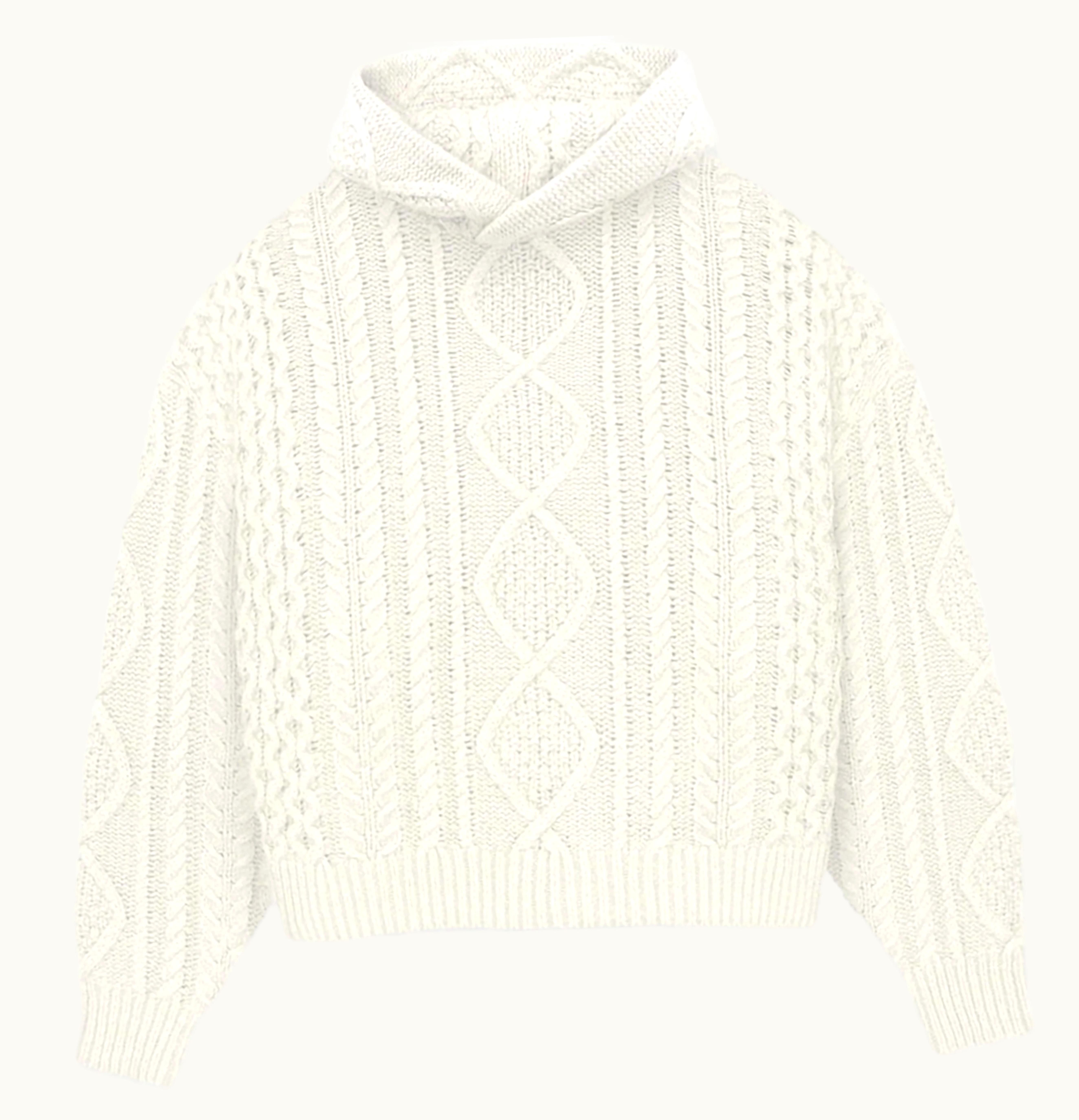 Fear of God Fear Of God Essentials Cable Knit Hoodie Cloud Dancer