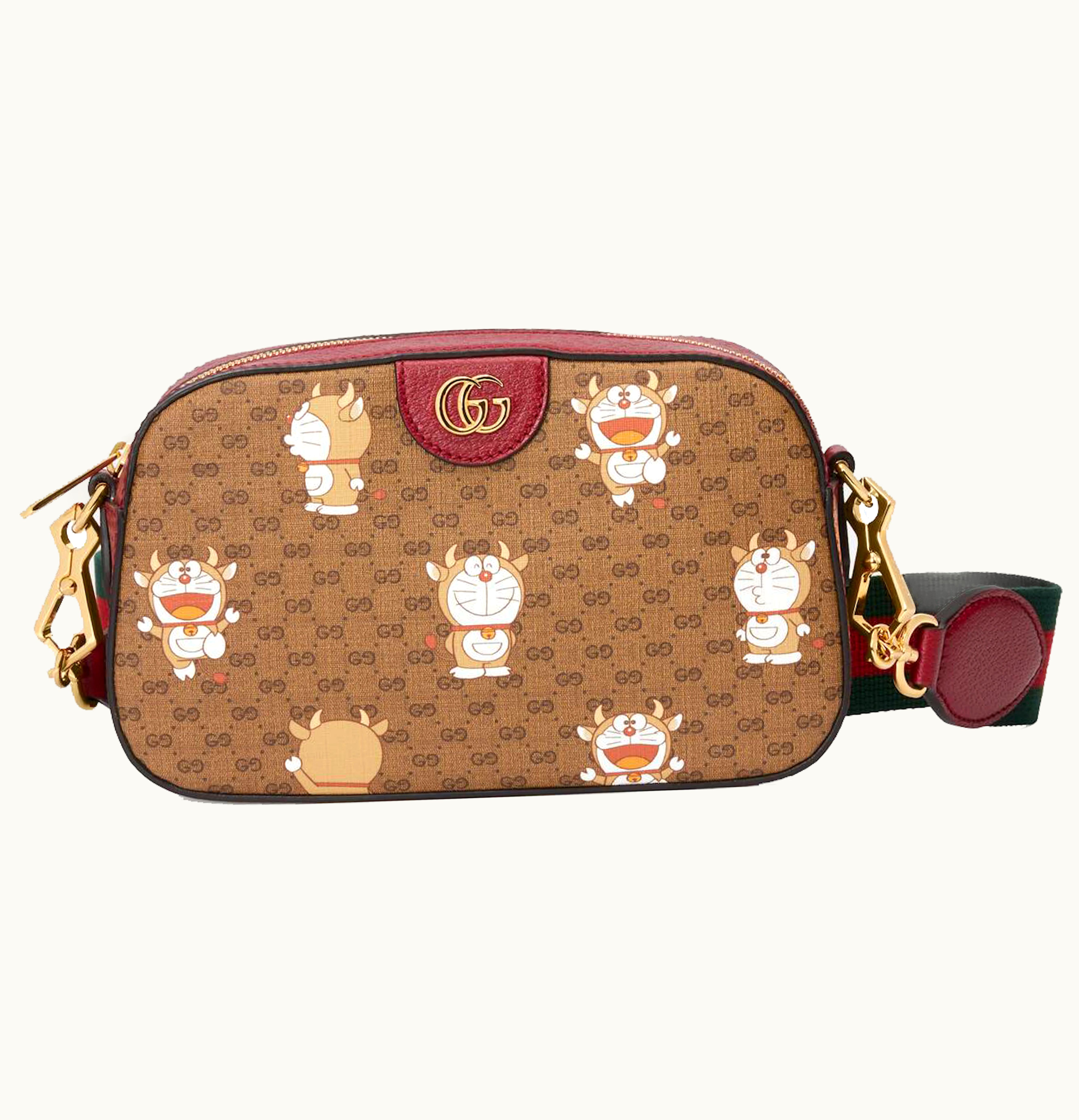 Gucci Gucci x Doraemon Small Shoulder Bag Ebony Beige