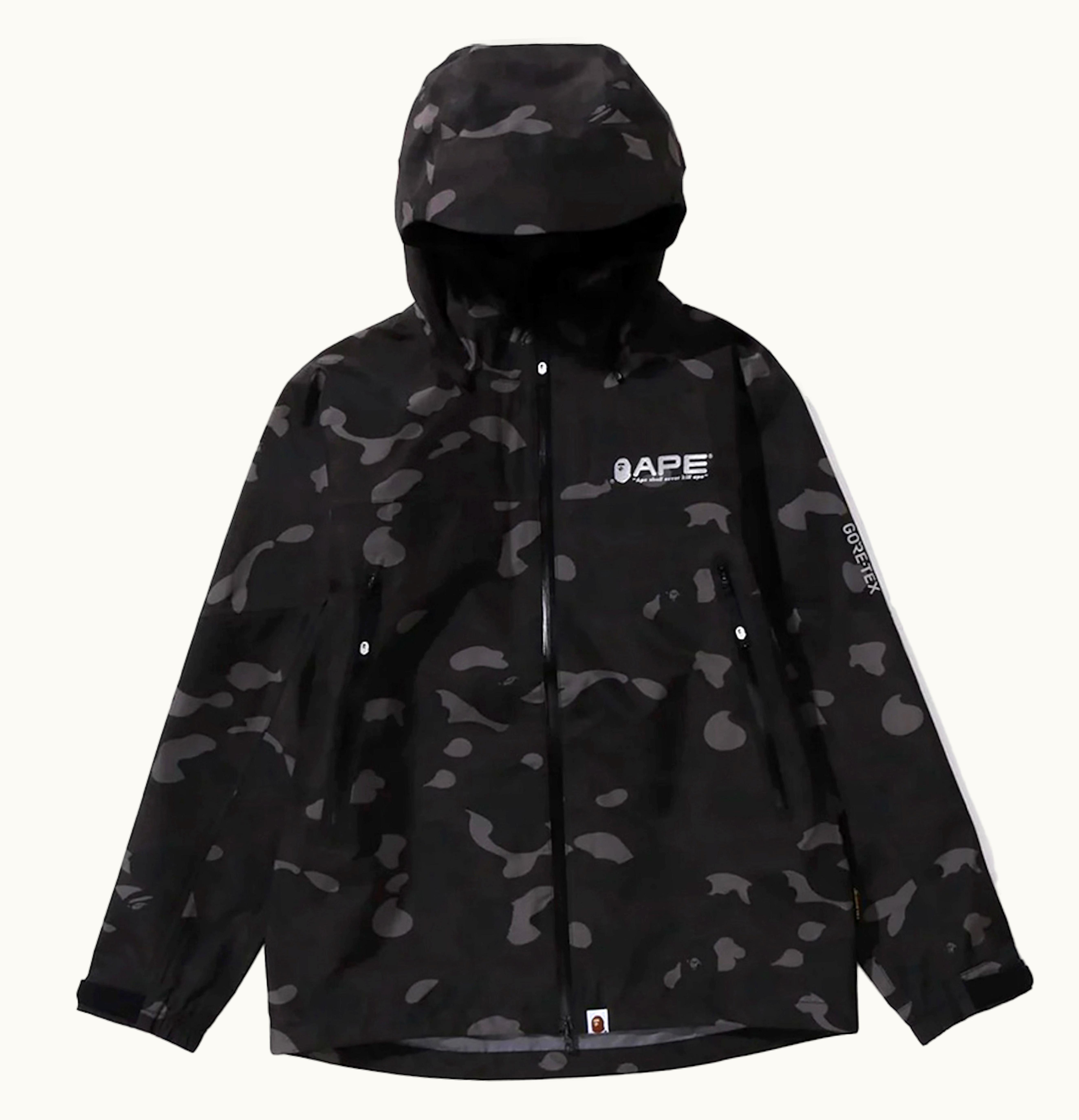 BAPE BAPE Gore Tex Color Camo Shell Jacket Black