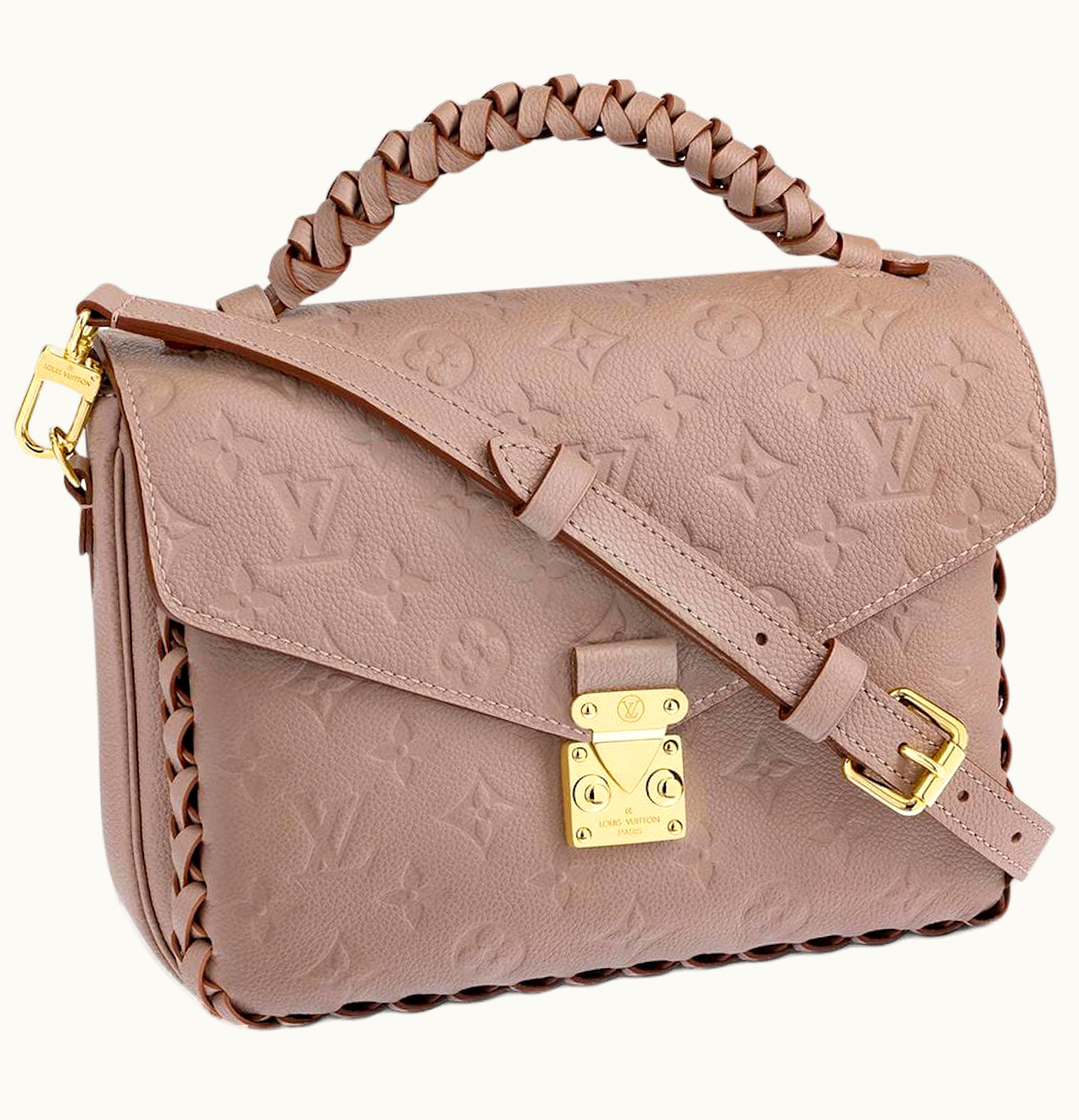 Louis Vuitton Louis Vuitton Pochette Metis Monogram Empreinte Braided Vison Beige