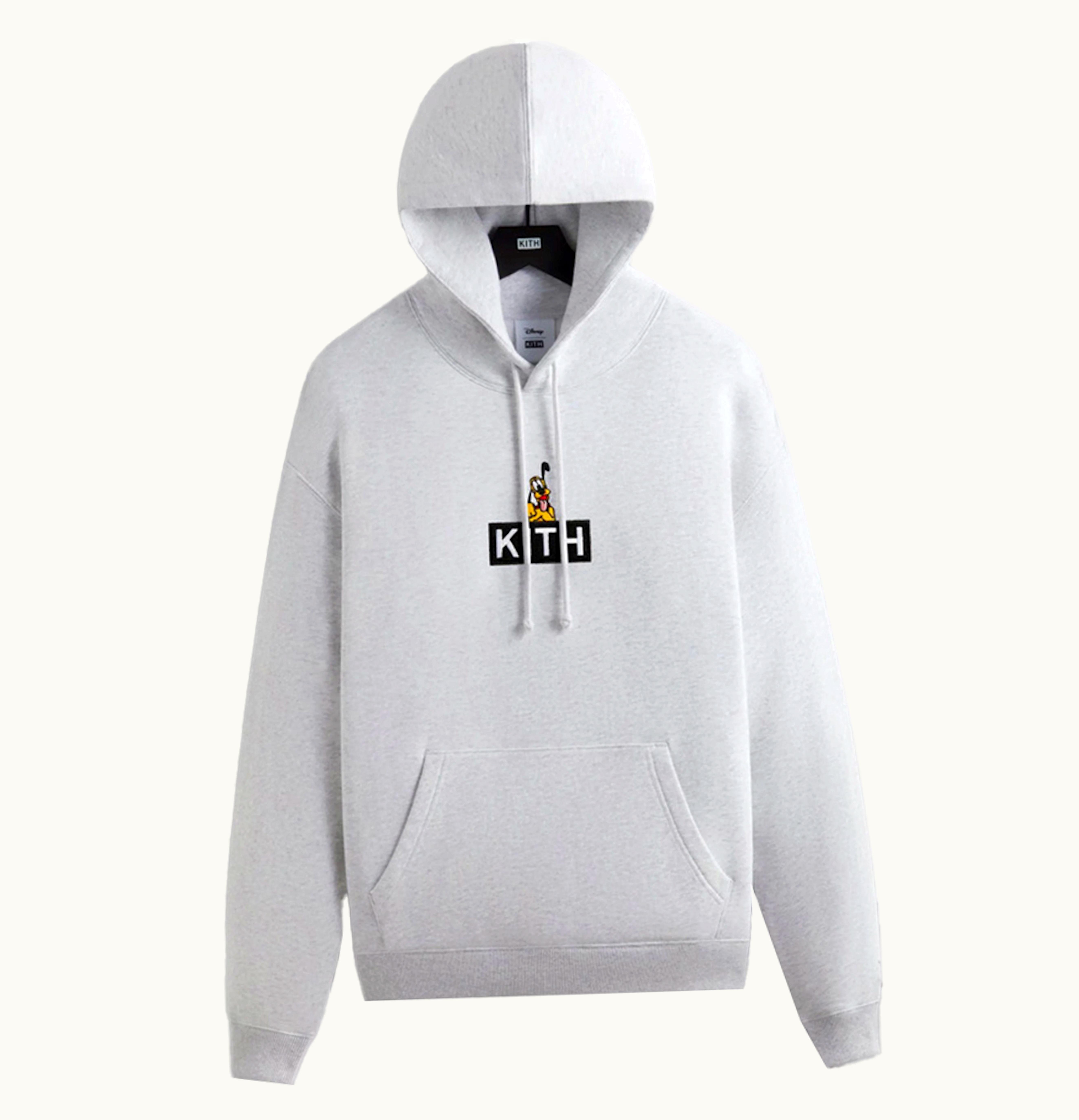 Kith Kith X Disney Mickey Friends Pluto Classic Logo Hoodie Light Heather Grey