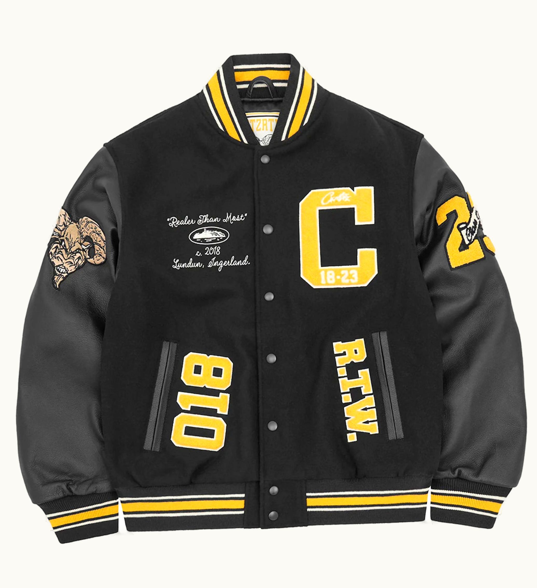 Corteiz Corteiz Crtz Goat Varsity Jacket Black