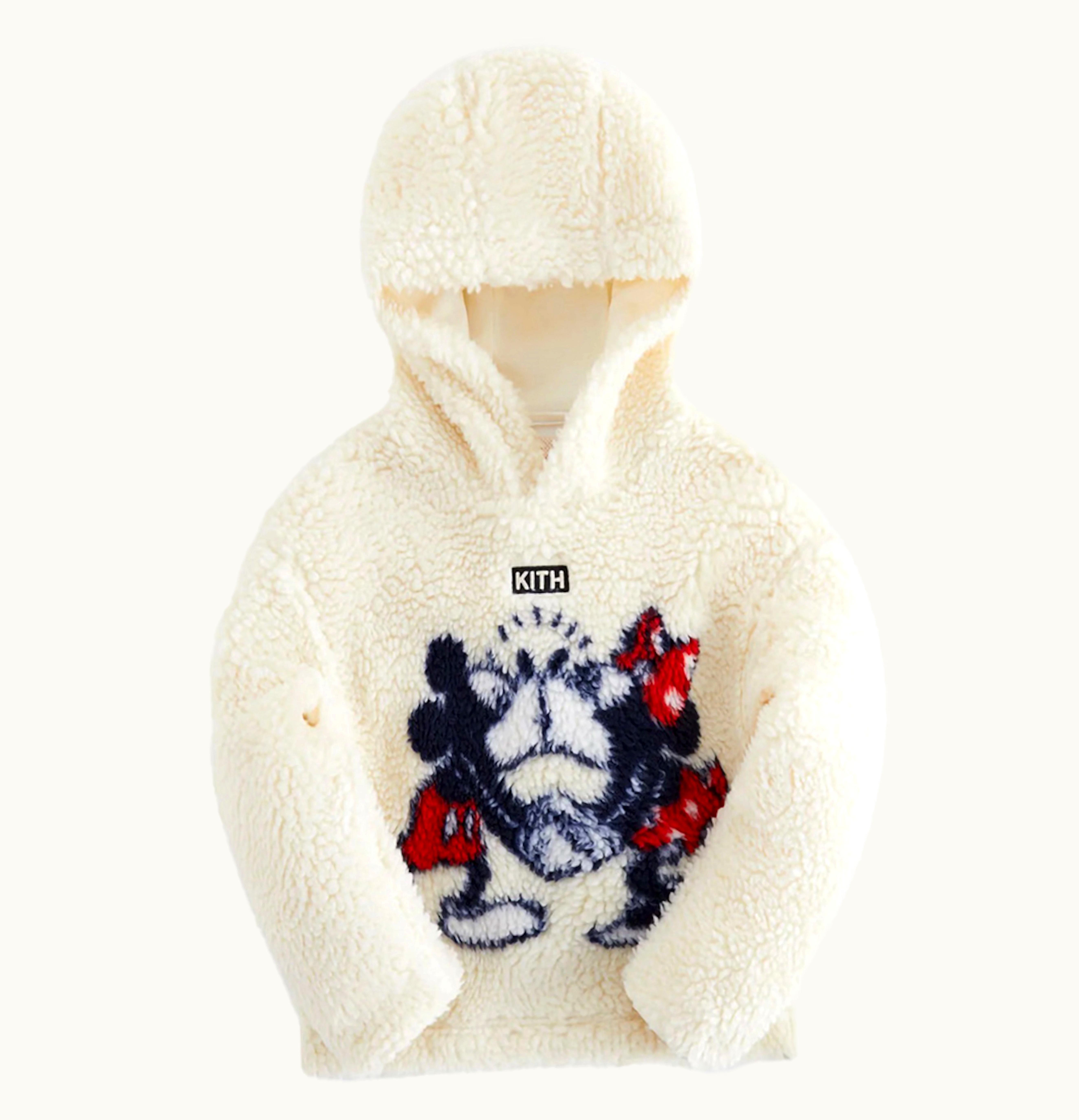 Kith Kith X Disney Kids Mickey Friends Sherpa Hoodie Sandrift Ph