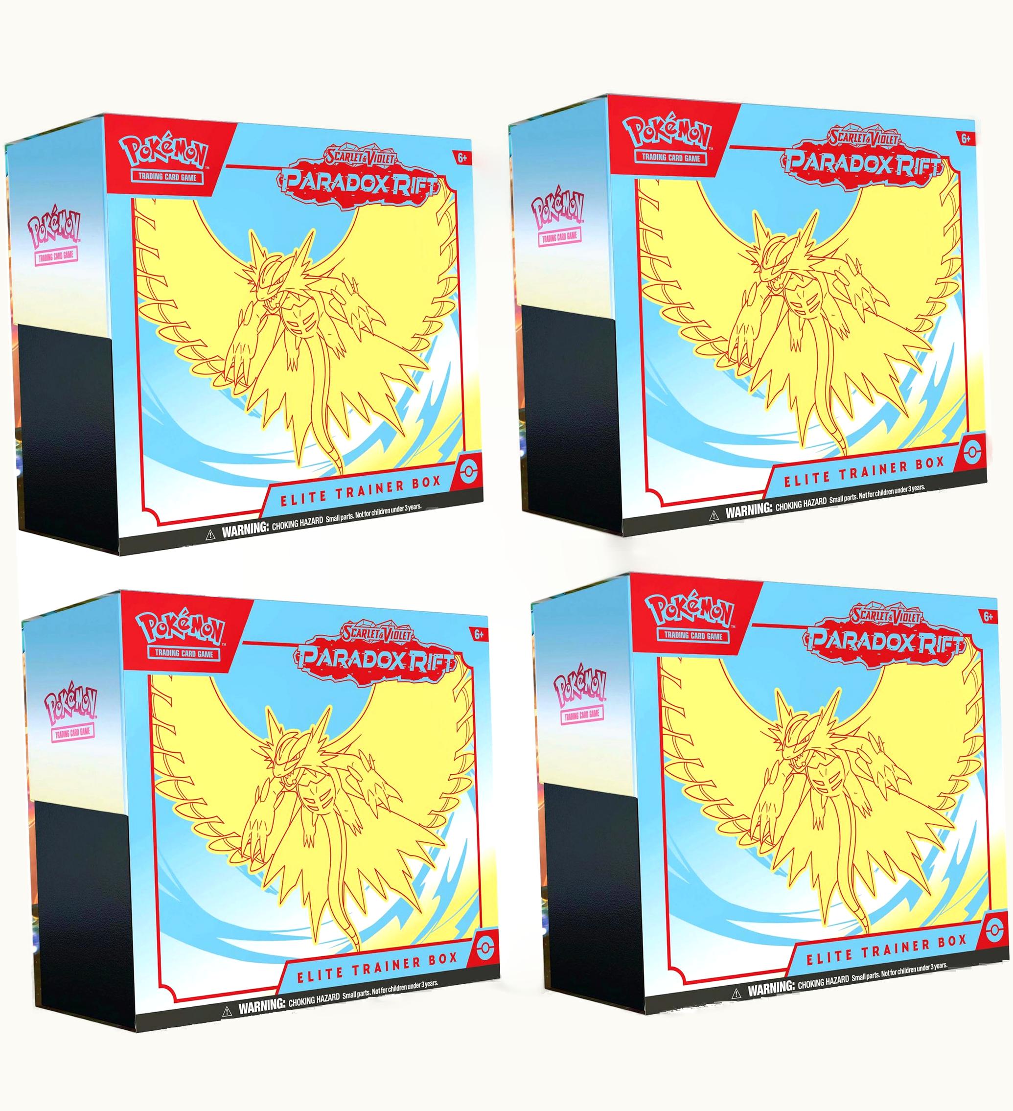 Pokemon Pokemon TCG Scarlet Violet Paradox Rift Roaring Moon Elite Trainer Box 4x Lot
