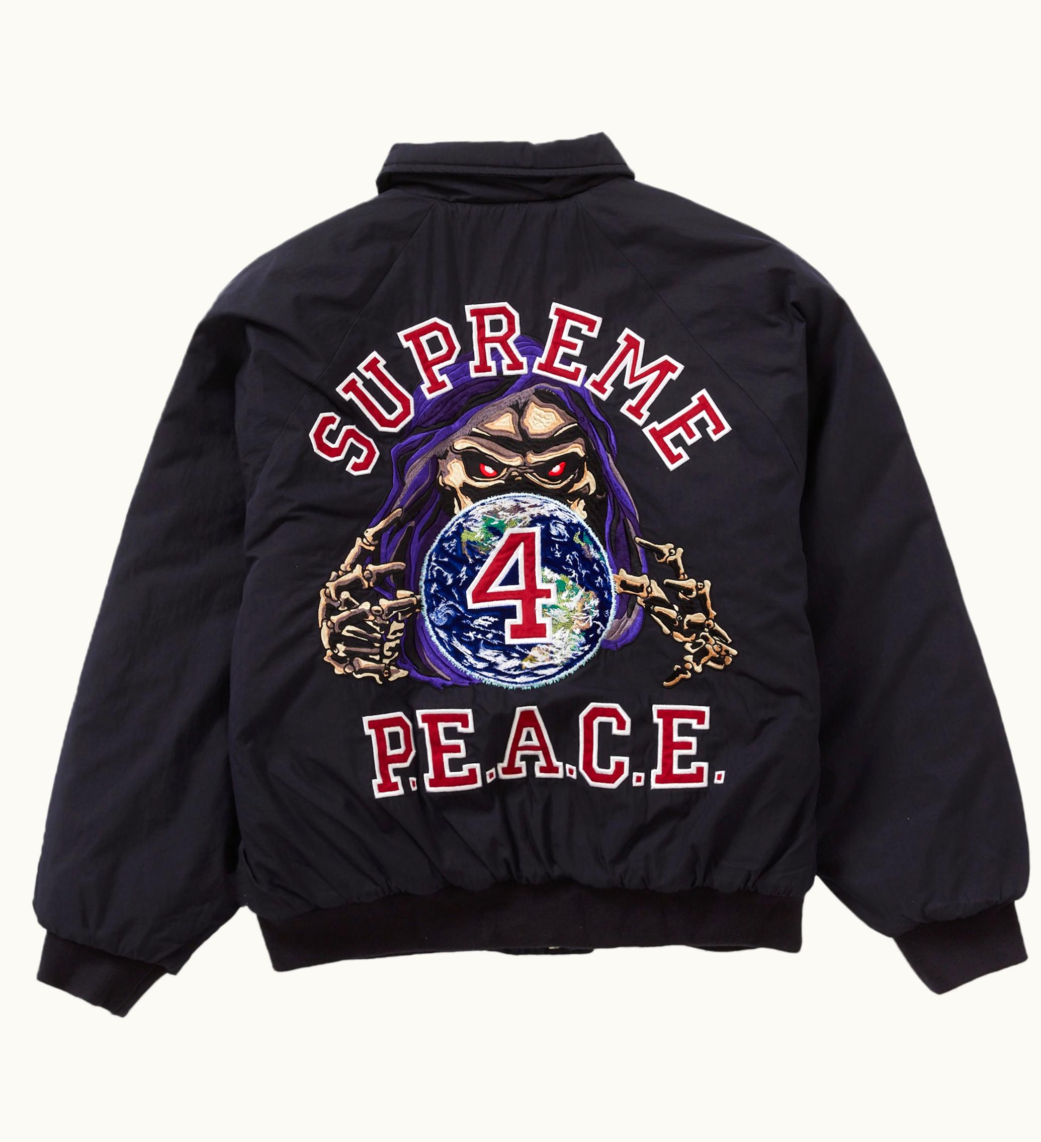 Supreme Supreme Peace Embroidered Work Jacket Navy