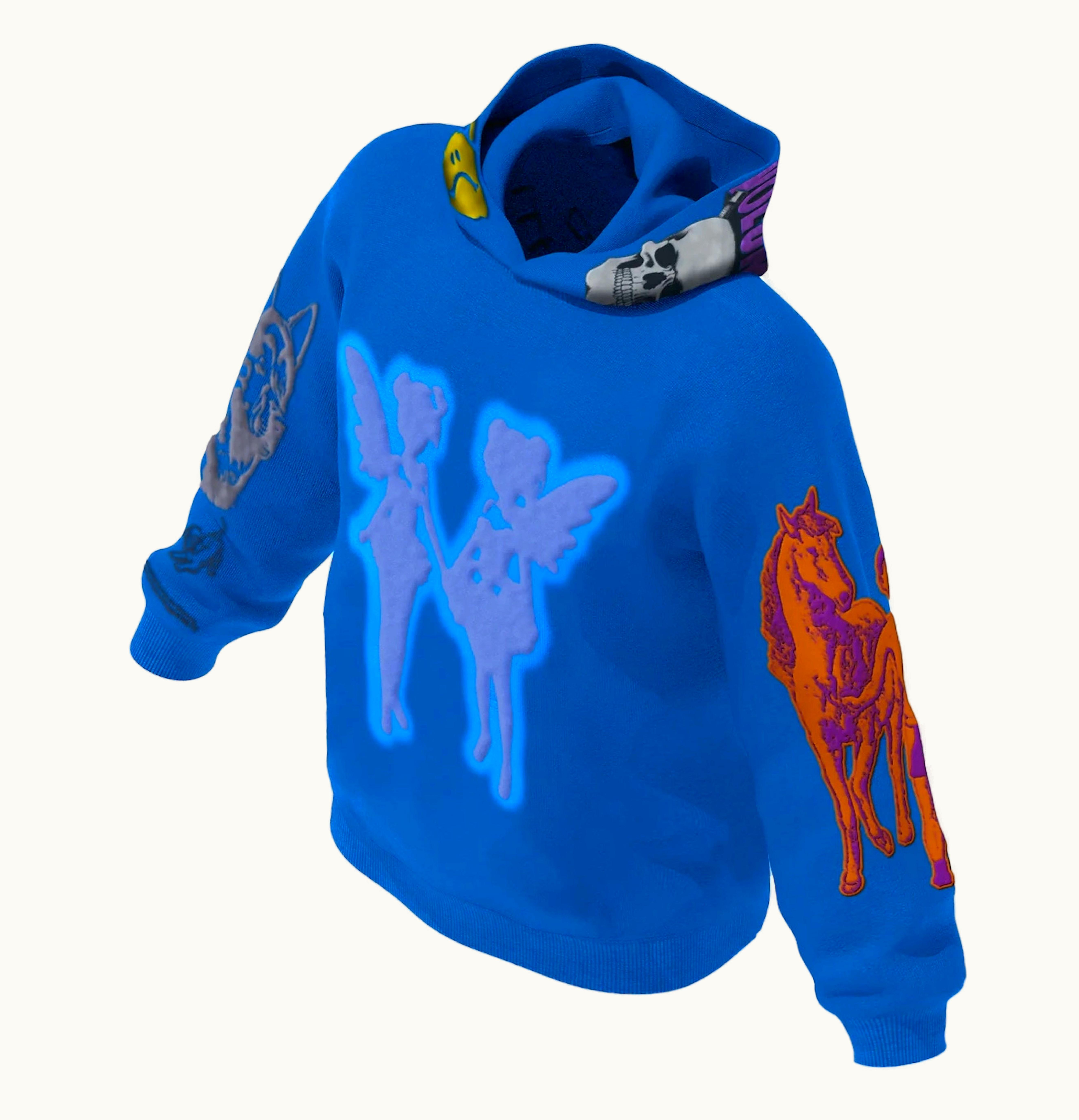 Drake Fatd For All The Dogs Hoodie Blue