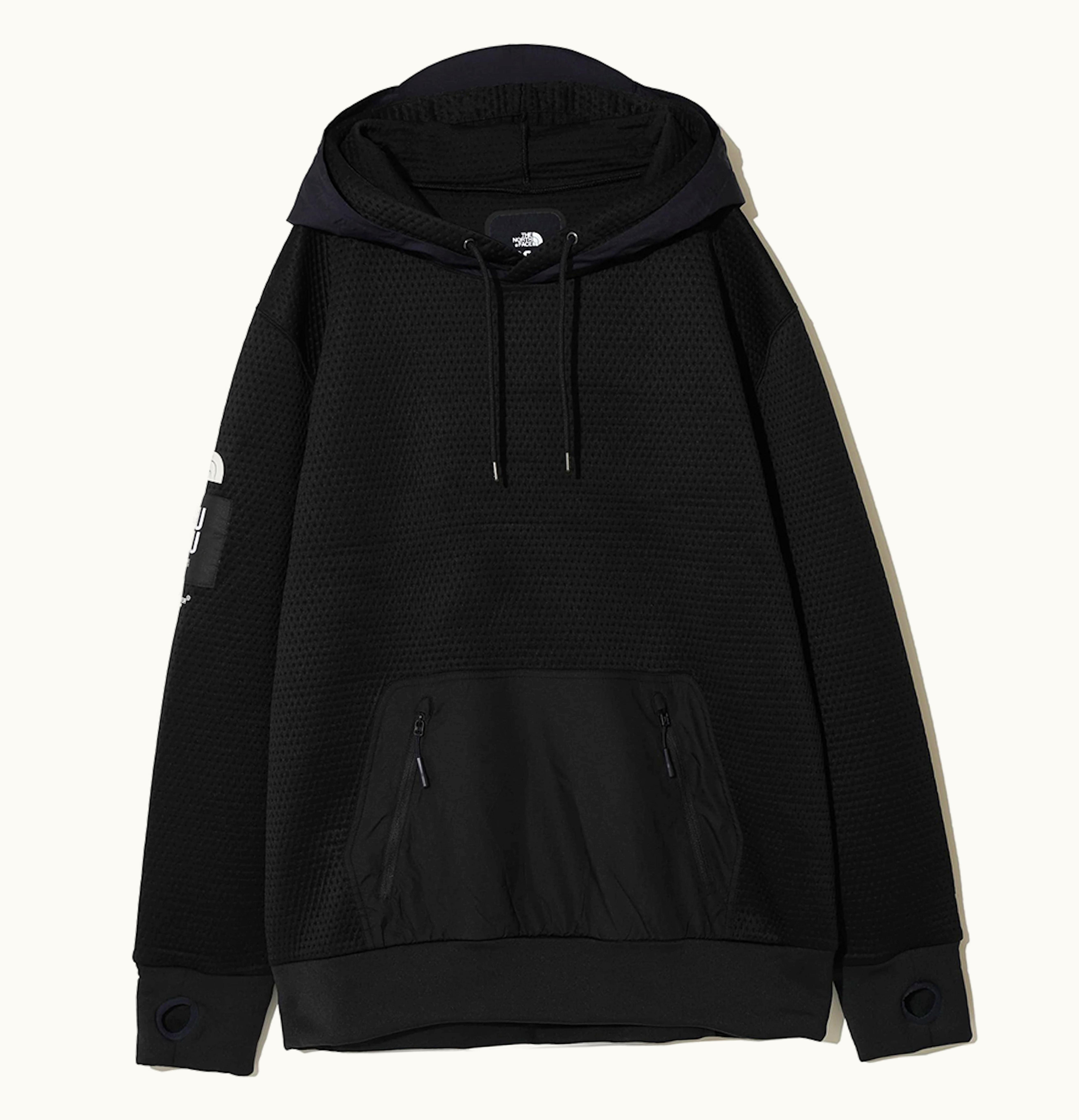 The North Face X Undercover Soukuu Dotknit Double Hoodie Tnf Black Aviator Navy