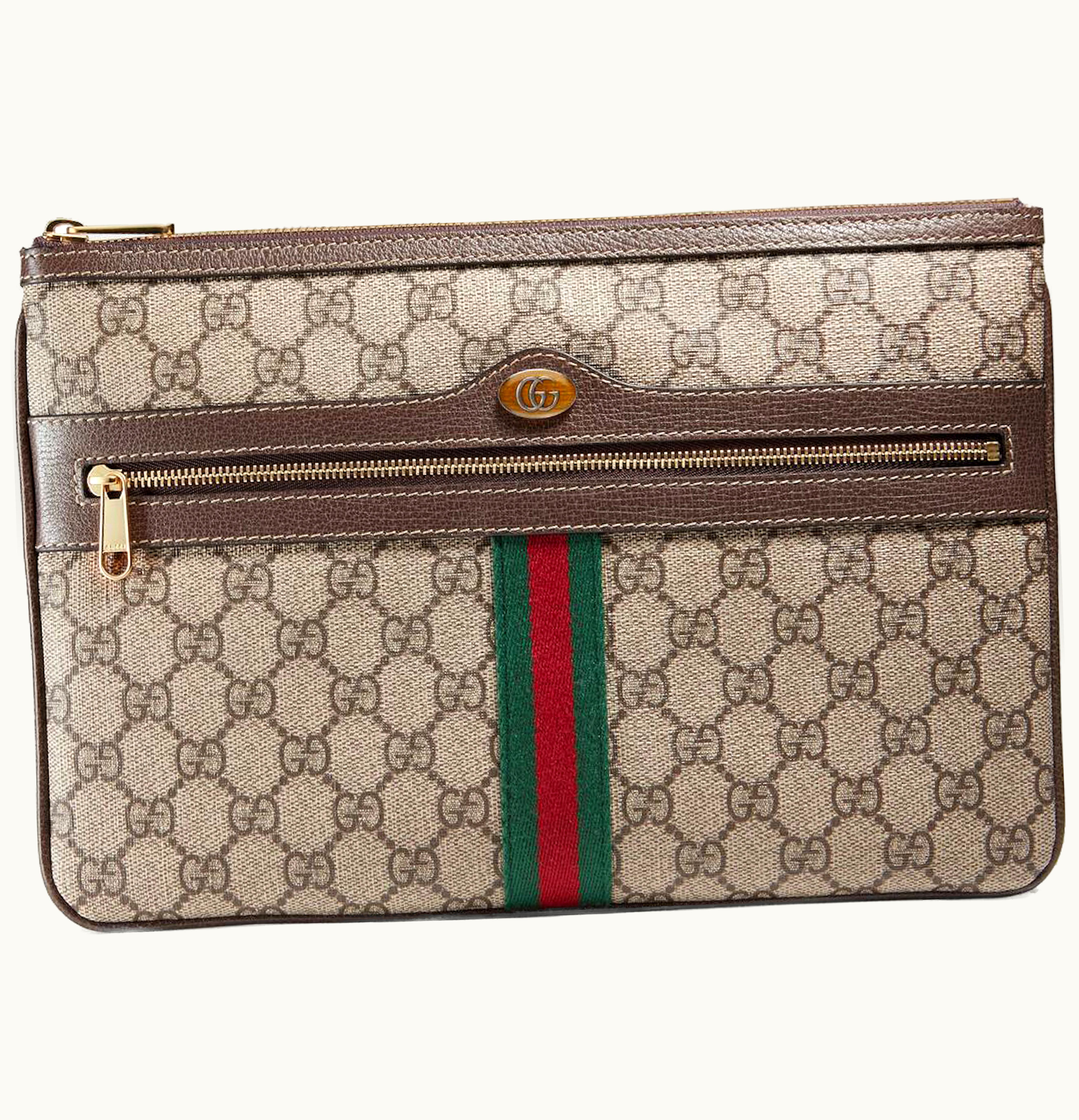 Gucci Gucci Ophidia Pouch GG Supreme Large Brown