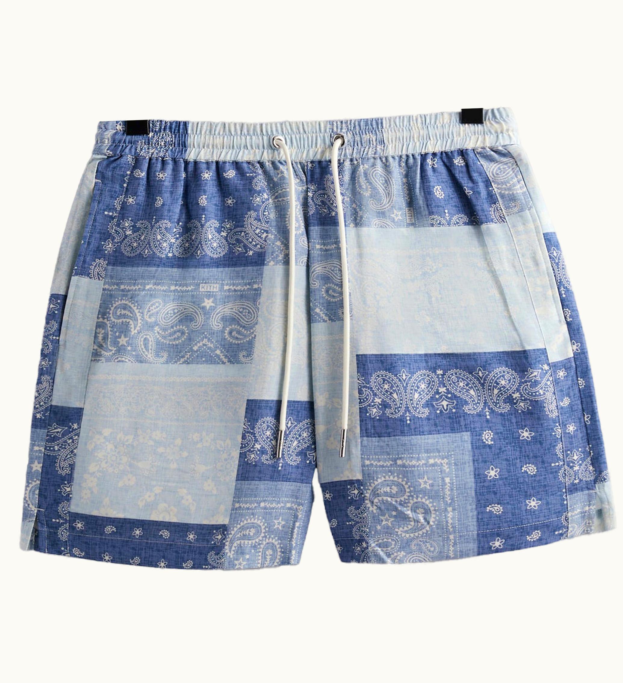 Kith Kith Washed Paisley Active Short Light Indigo