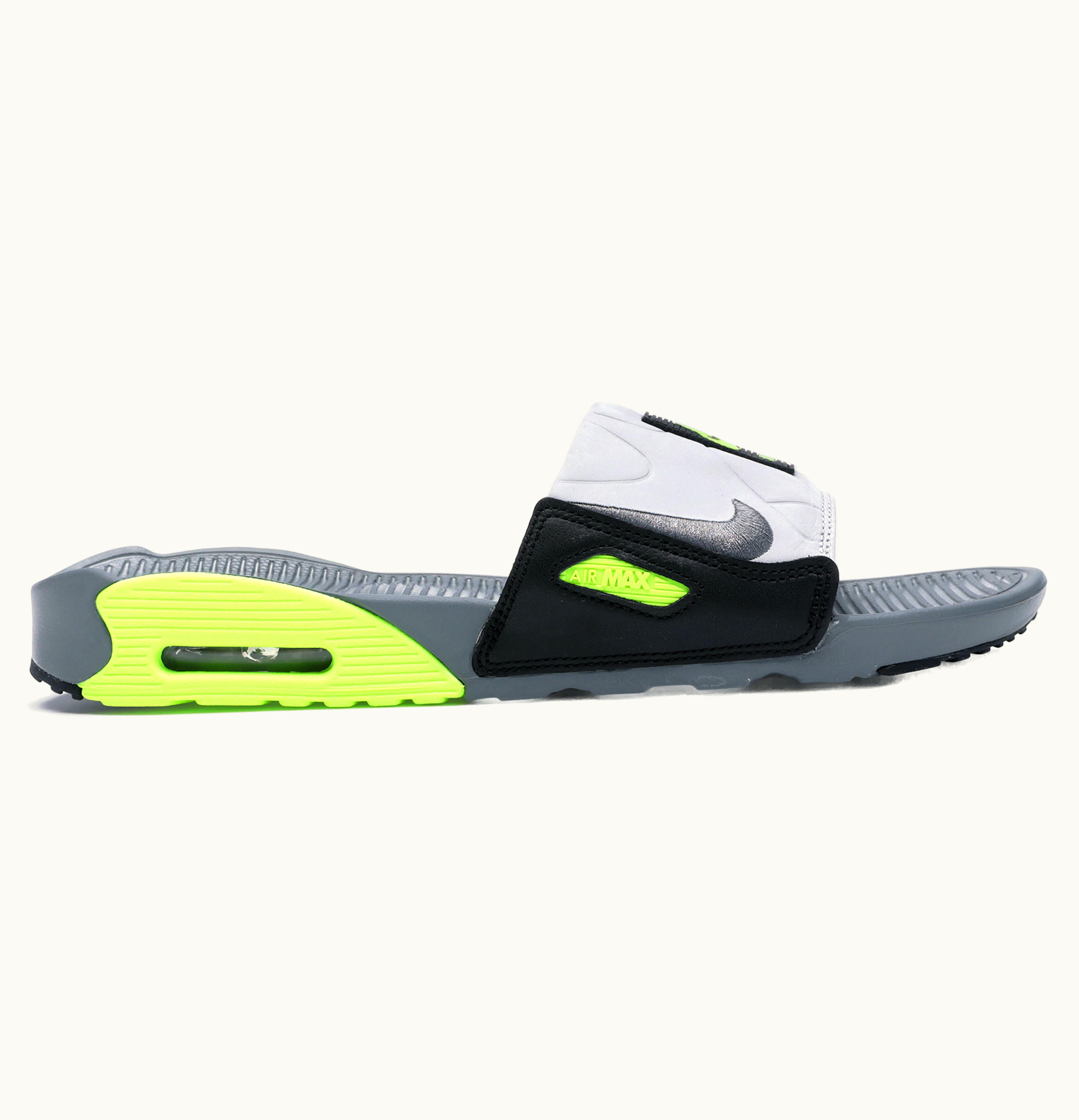 Nike Nike Air Max 90 Slide Smoke Grey Volt Black