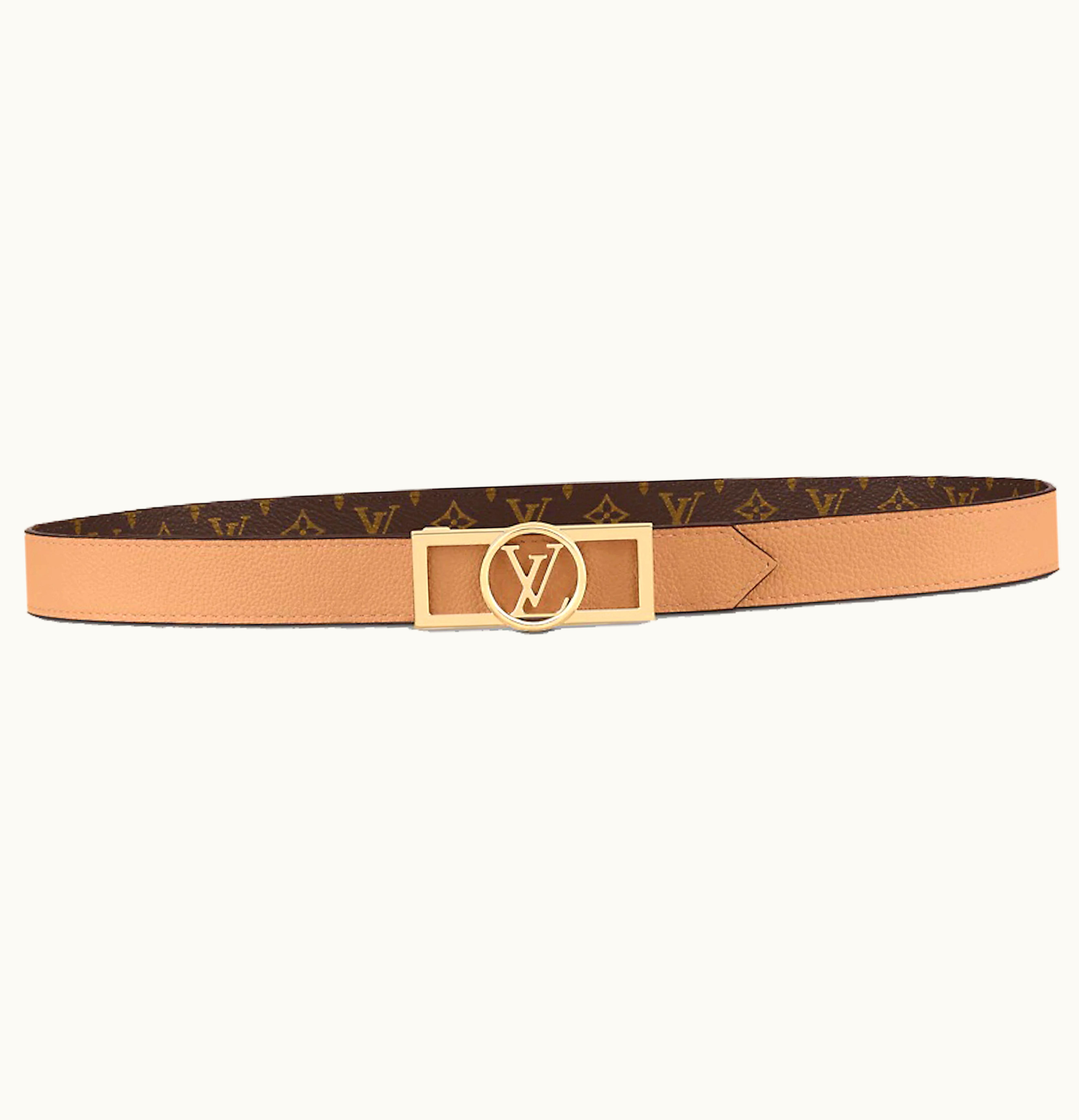 Louis Vuitton Louis Vuitton LV Dauphine 25MM Reversible Belt Arizona Beige